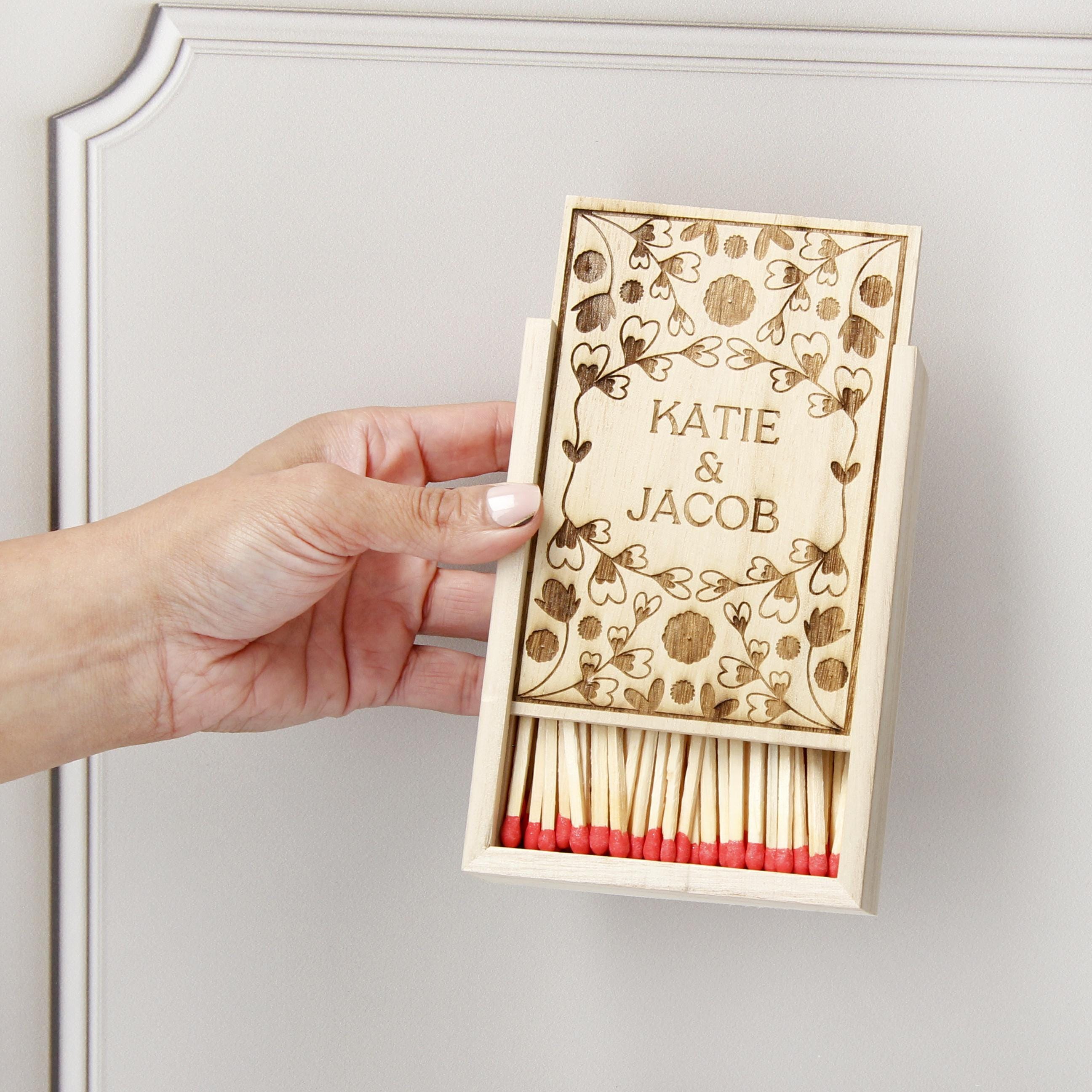 Personalised Couples Large Matchbox