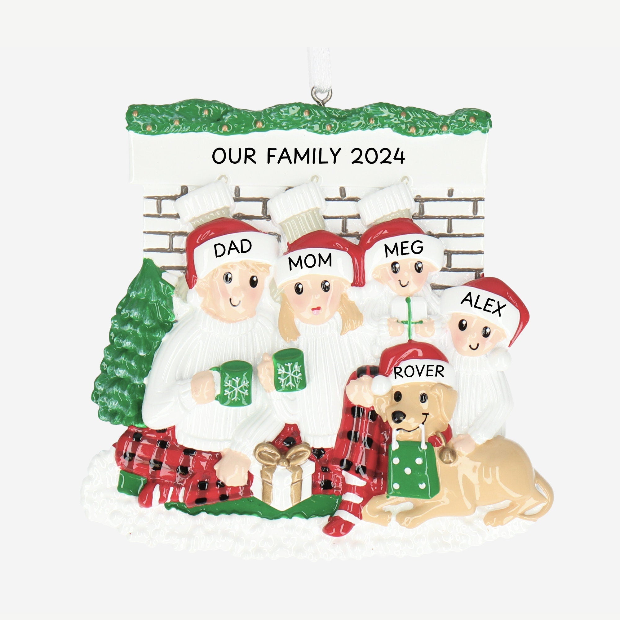 Christmas Fireplace Bauble - Personalised up to 5 names | Christmas Decor | Tree Decoration