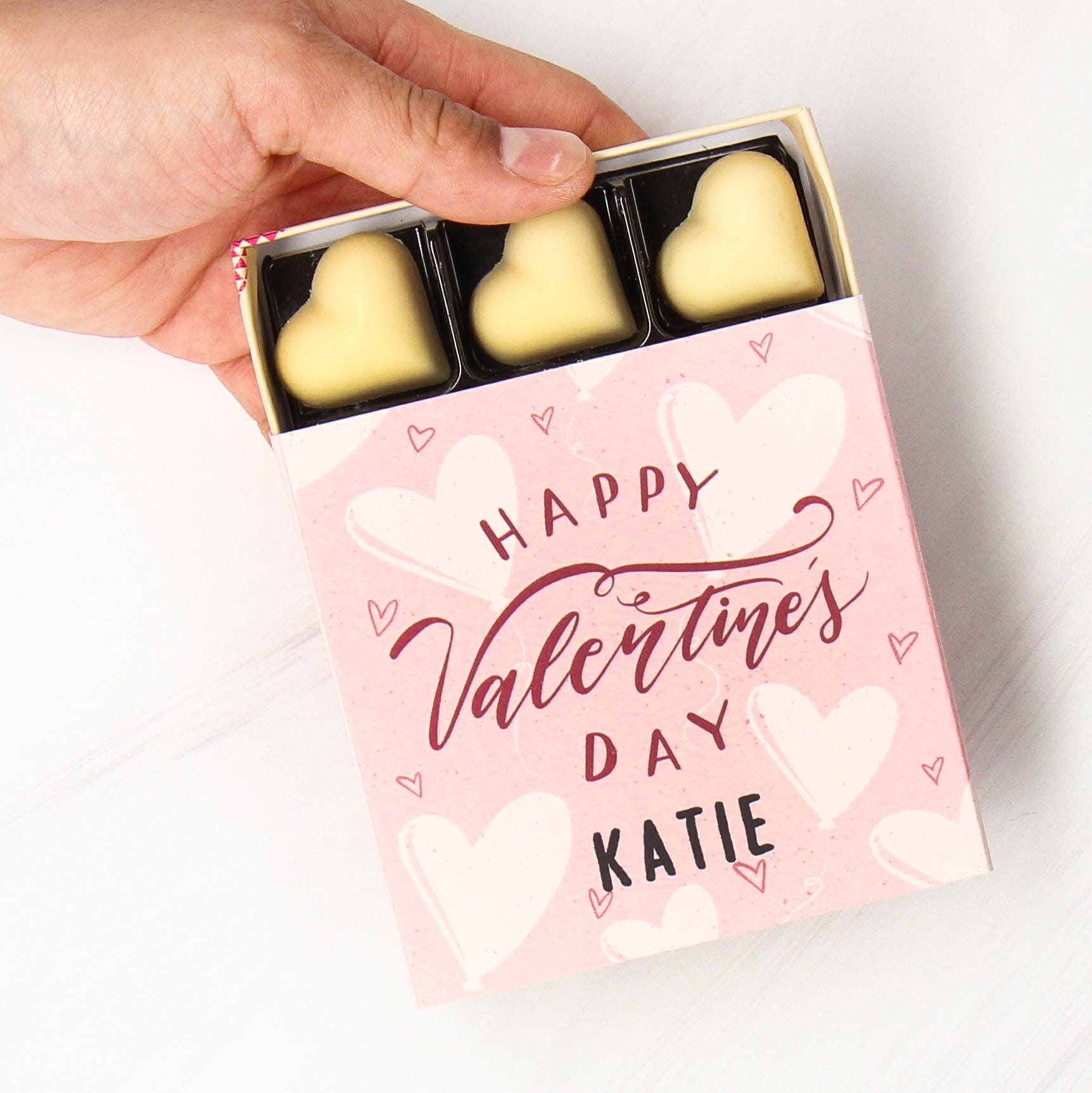 Valentines Heart Chocolates - Personalised Gift Box | Cute Gift Idea | Gift for Couples