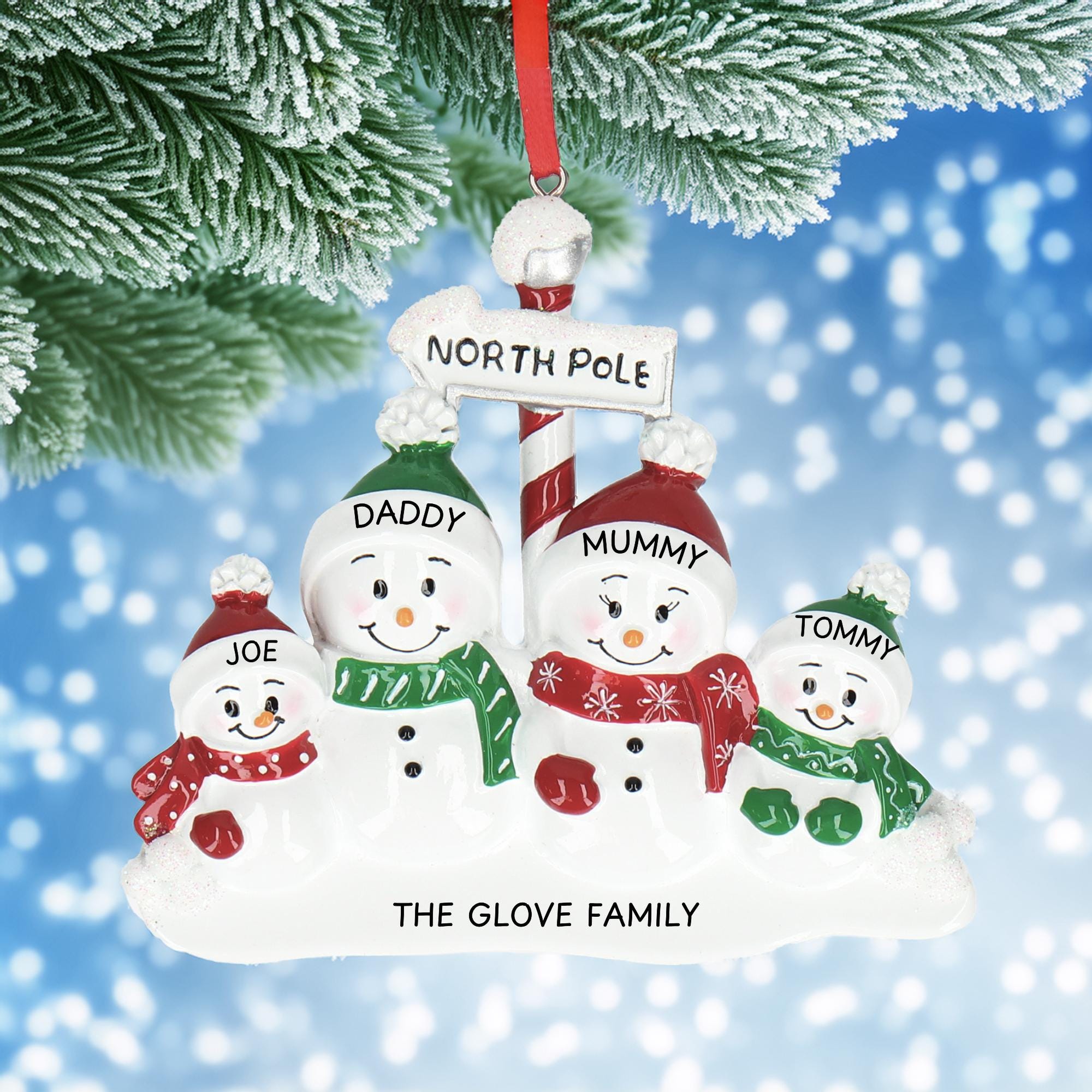 Snowman Christmas Bauble - Personalised | North Pole Design | Christmas Decor