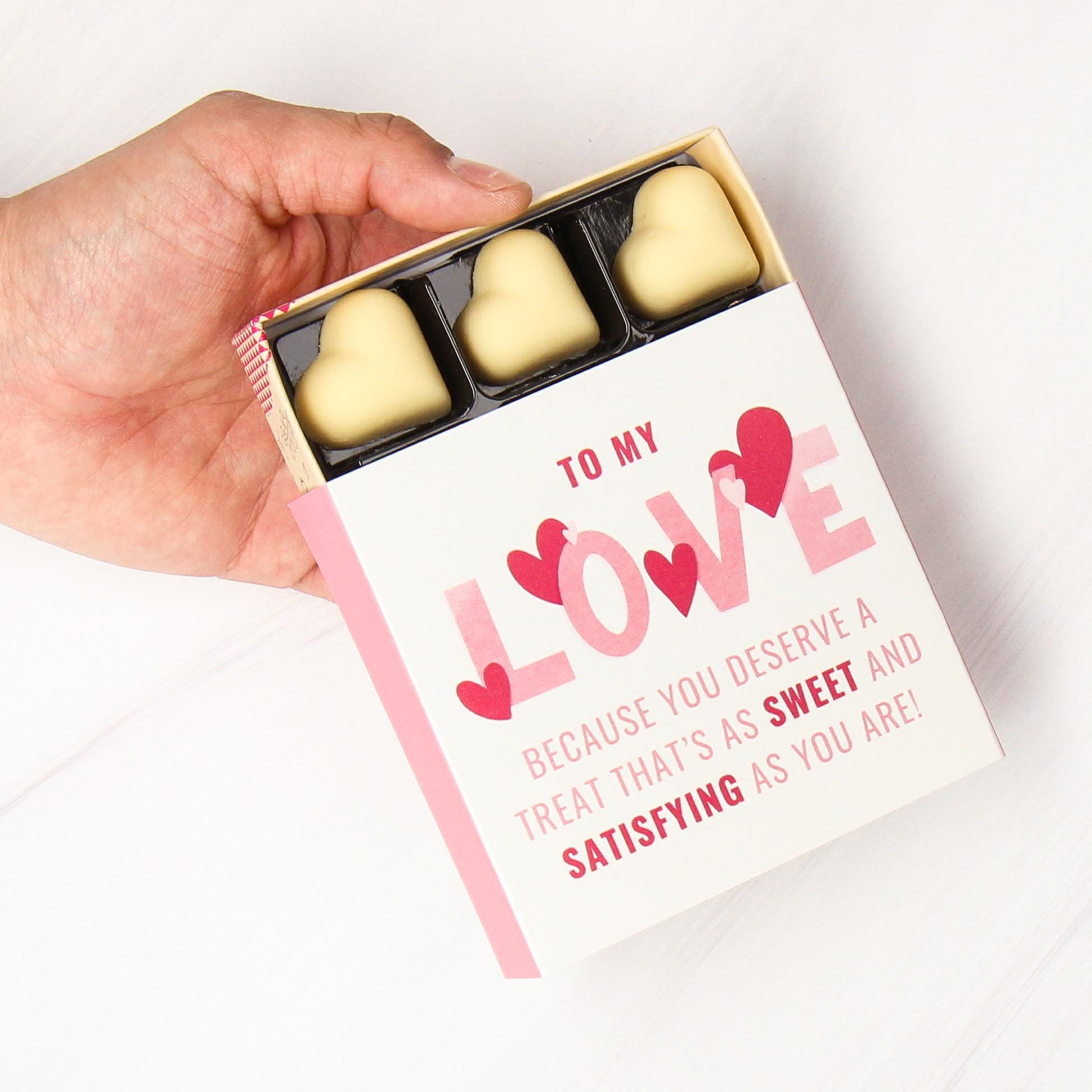 Personalised Box of Heart Chocolates | Anniversary Gift | Wedding Gift | Gift for Her