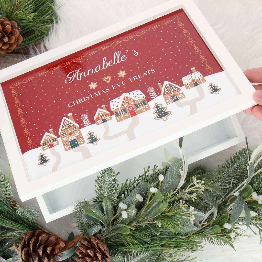 Personalised Gingerbread House Christmas Eve Box Gift Box