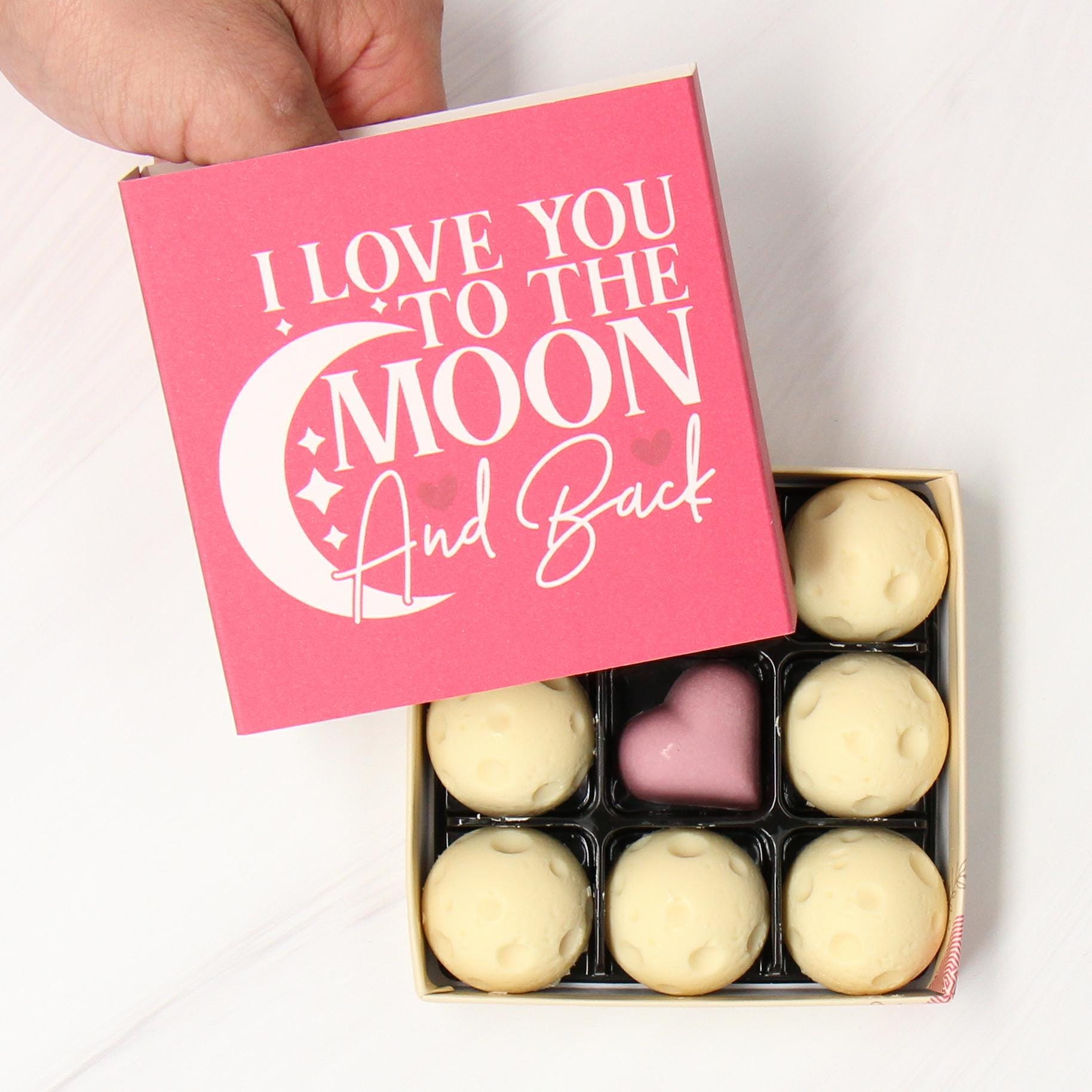 I Love You to the Moon and Back - Anniversary Date Night Chocolates