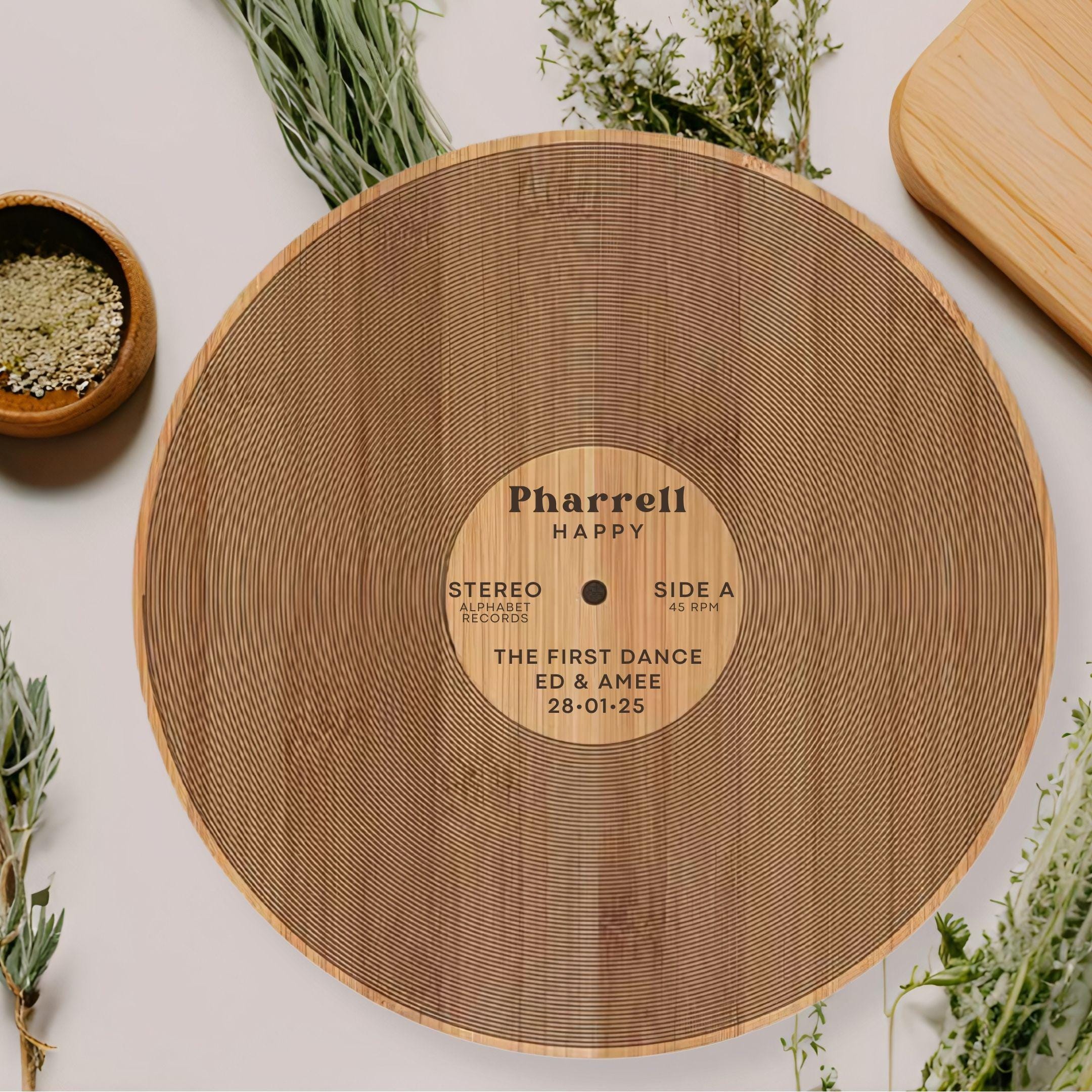 Vinyl Record Chopping Board - Personalised Wedding Gift | First Dance Song | Wedding Gift