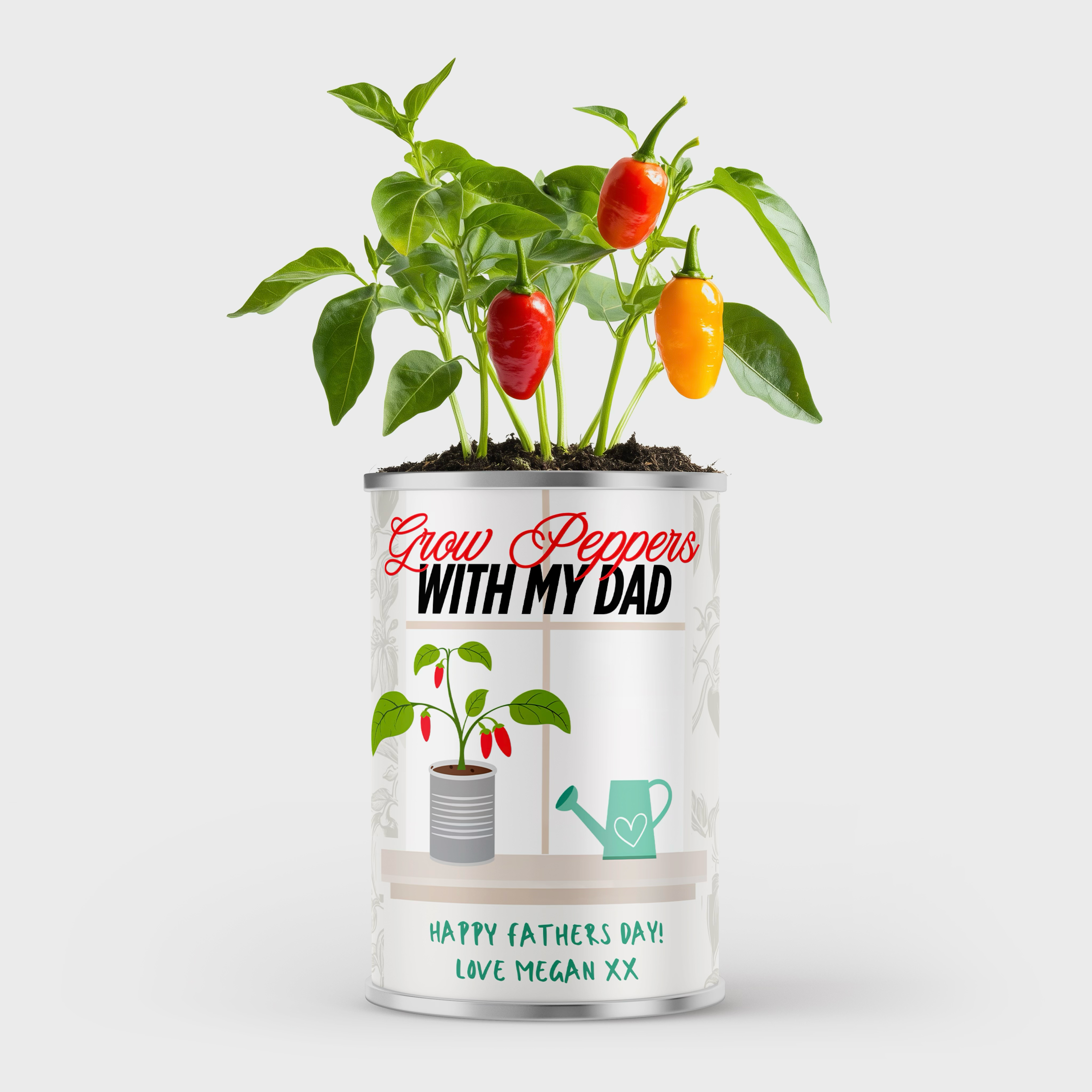 Personalised Grow Your Own Peppers Vegetable in a Tin