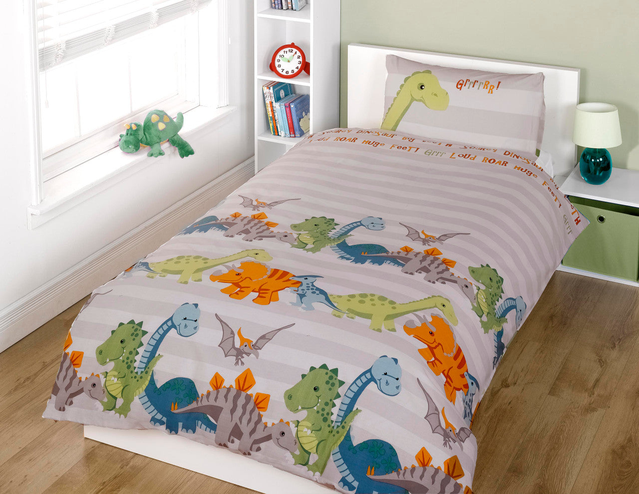 O-Saurus Dino Pillowcase / Duvet Set - Kids Bedding | Dinosaur Theme