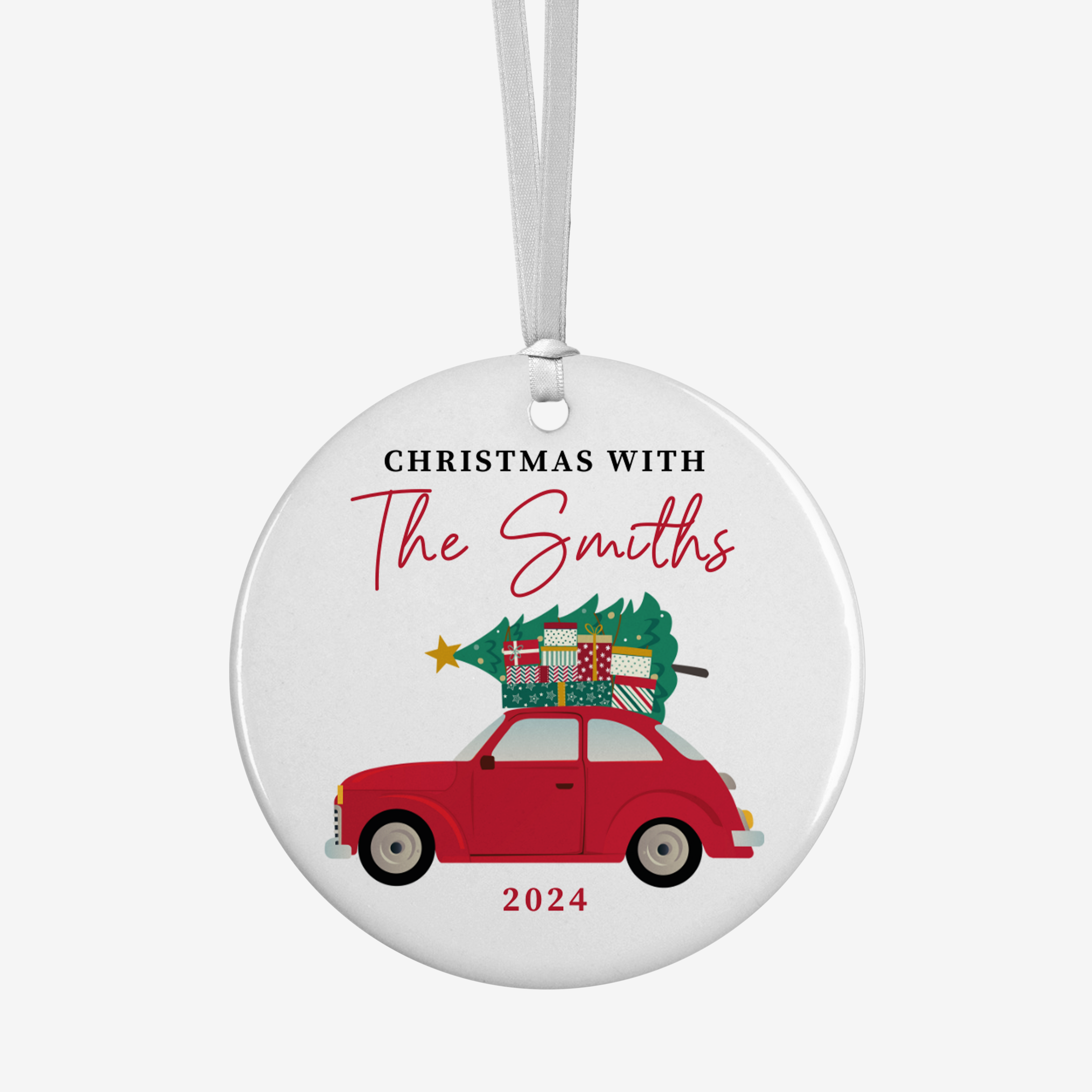Personalised Christmas Bauble - Family Name Tree Decoration | Christmas Decor