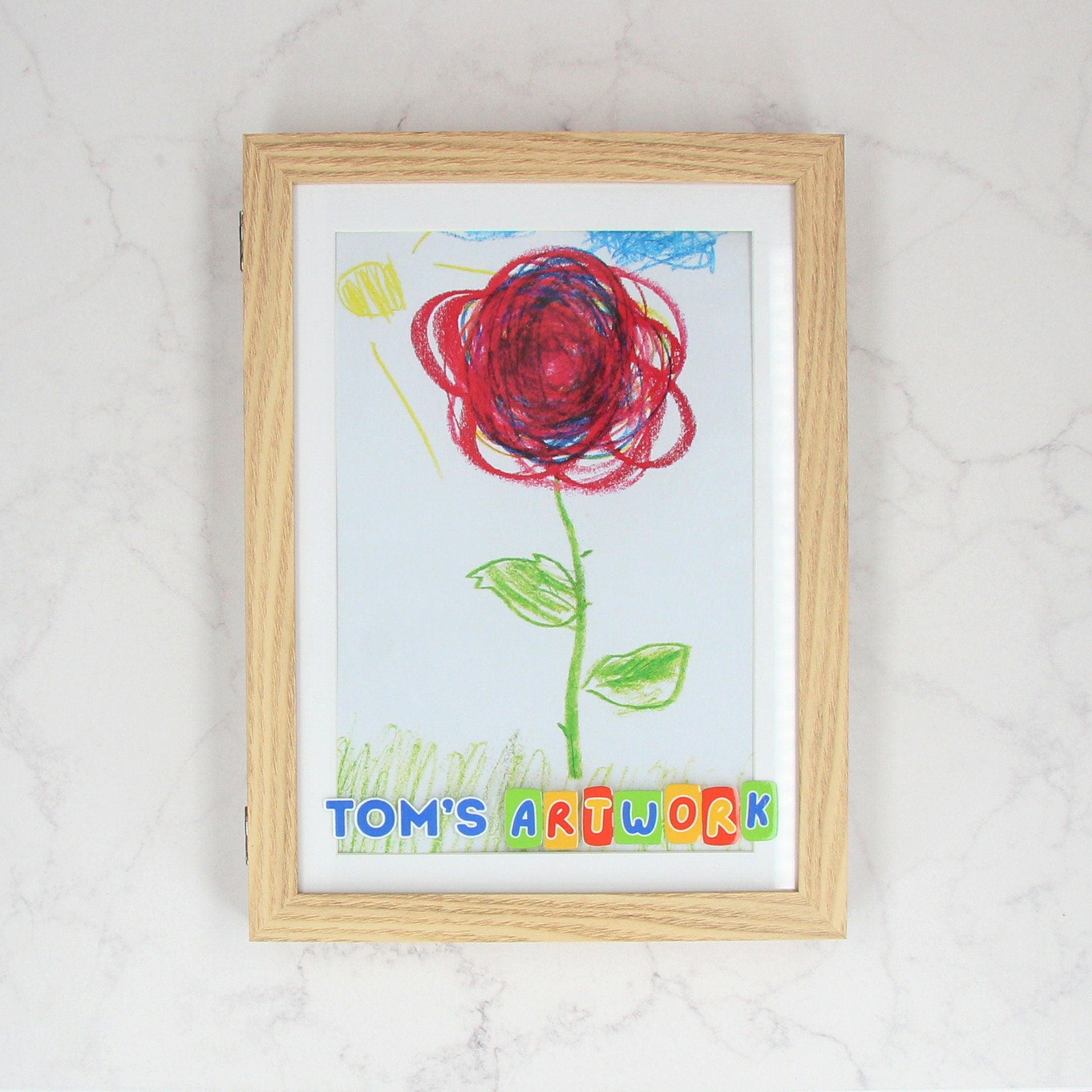 Kid’s Personalised Wooden Artwork Display - Playroom Wall Art | Children’s Painting Storage