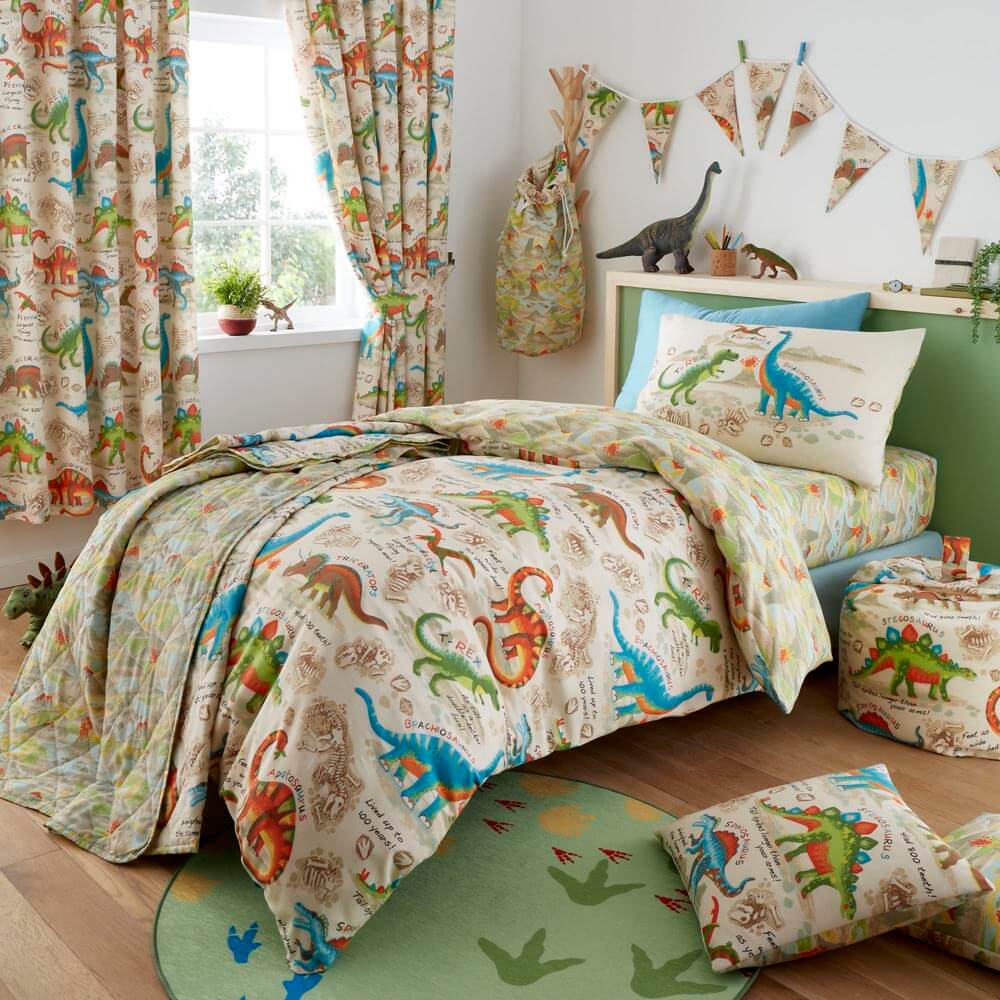 Jurassic Dino Pillowcase / Duvet Set - Kids Bedding | Dinosaur Theme