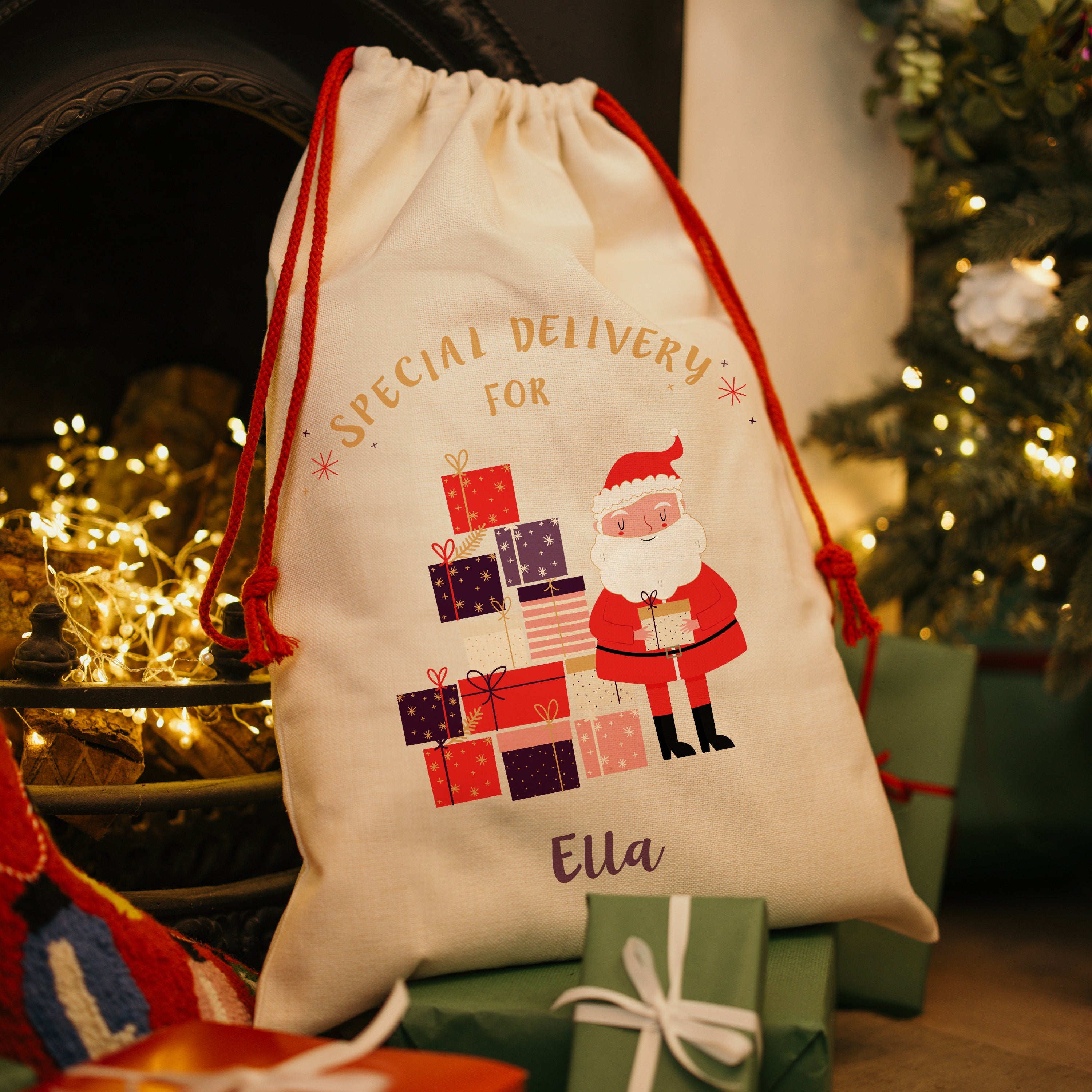 Personalised Christmas Sack - Santa Special Delivery | Christmas Toy Sack for Kids | Small/Large
