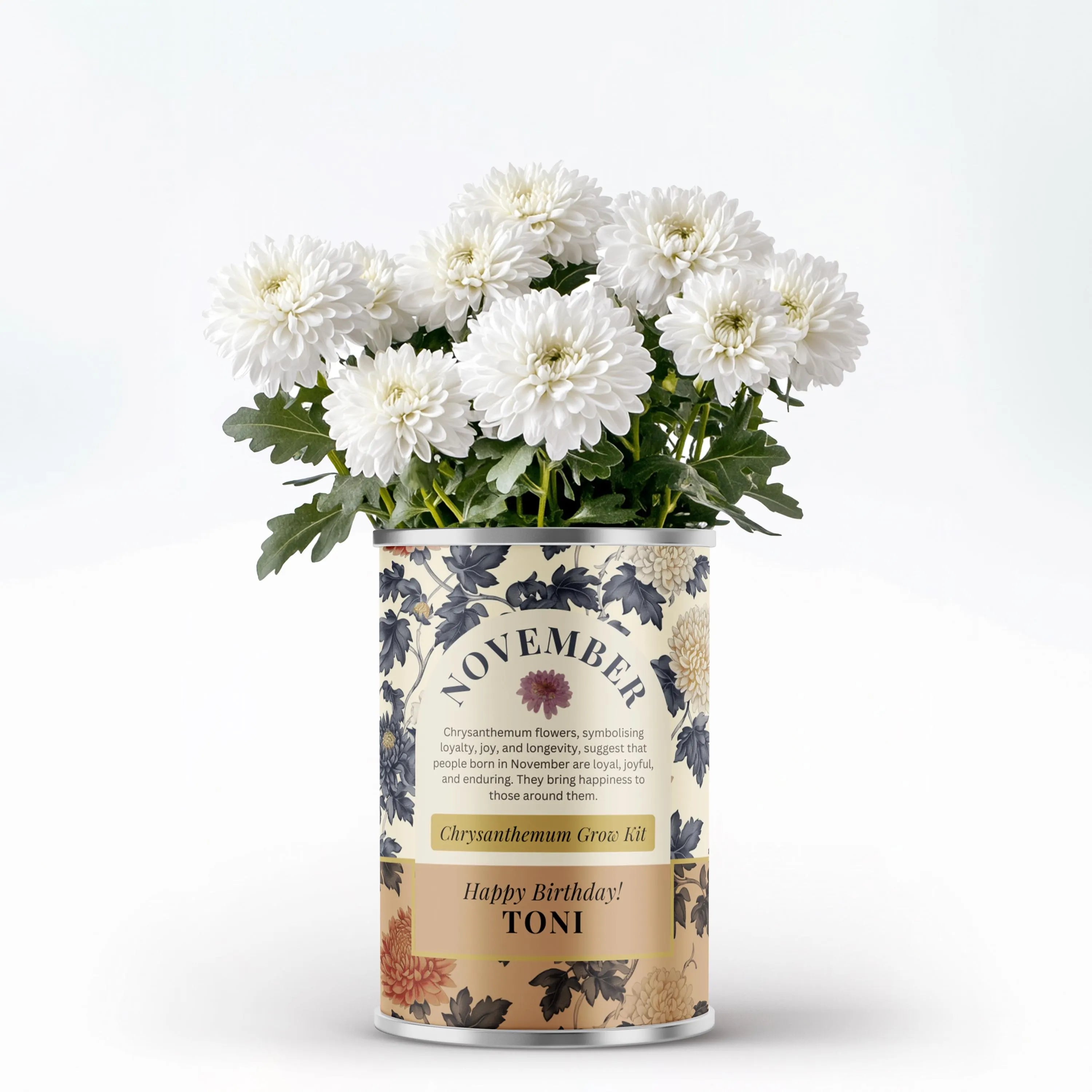 November Birth Flower - Personalised Grow Your Own Flower Gift