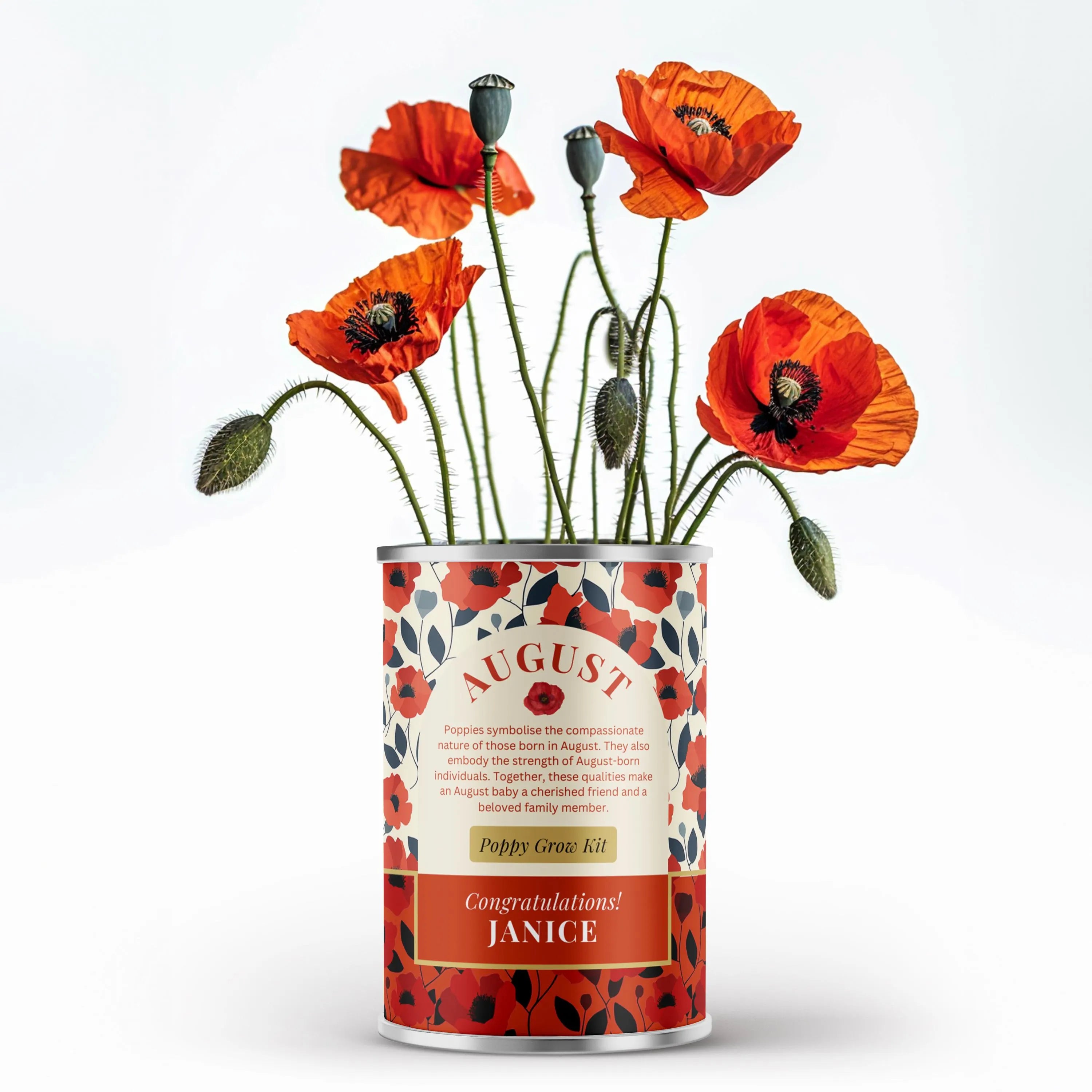 August Birth Flower - Personalised Grow Your Own Flower Gift