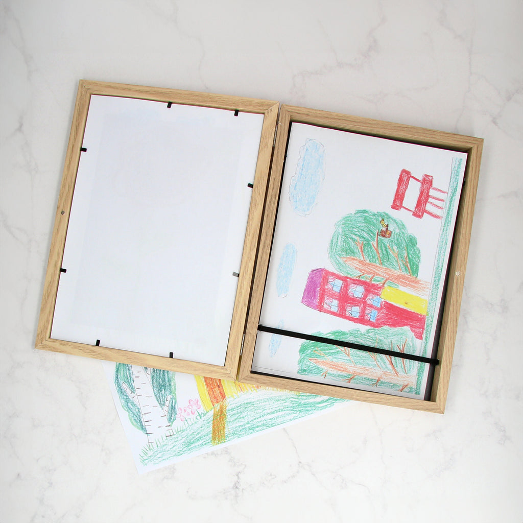 Kid’s Personalised Wooden Artwork Display - Playroom Wall Art | Children’s Painting Storage
