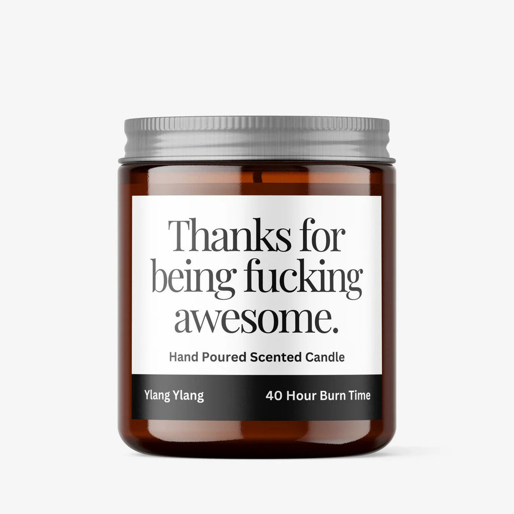 Personalised Thank You For Being F*cking Awesome Candle