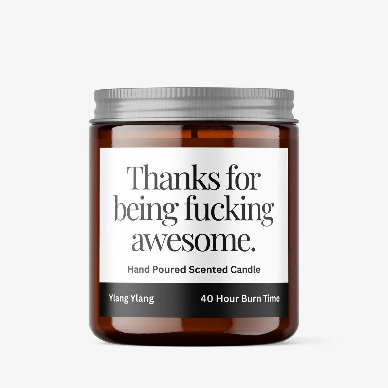 Personalised Thank You For Being F*cking Awesome Candle