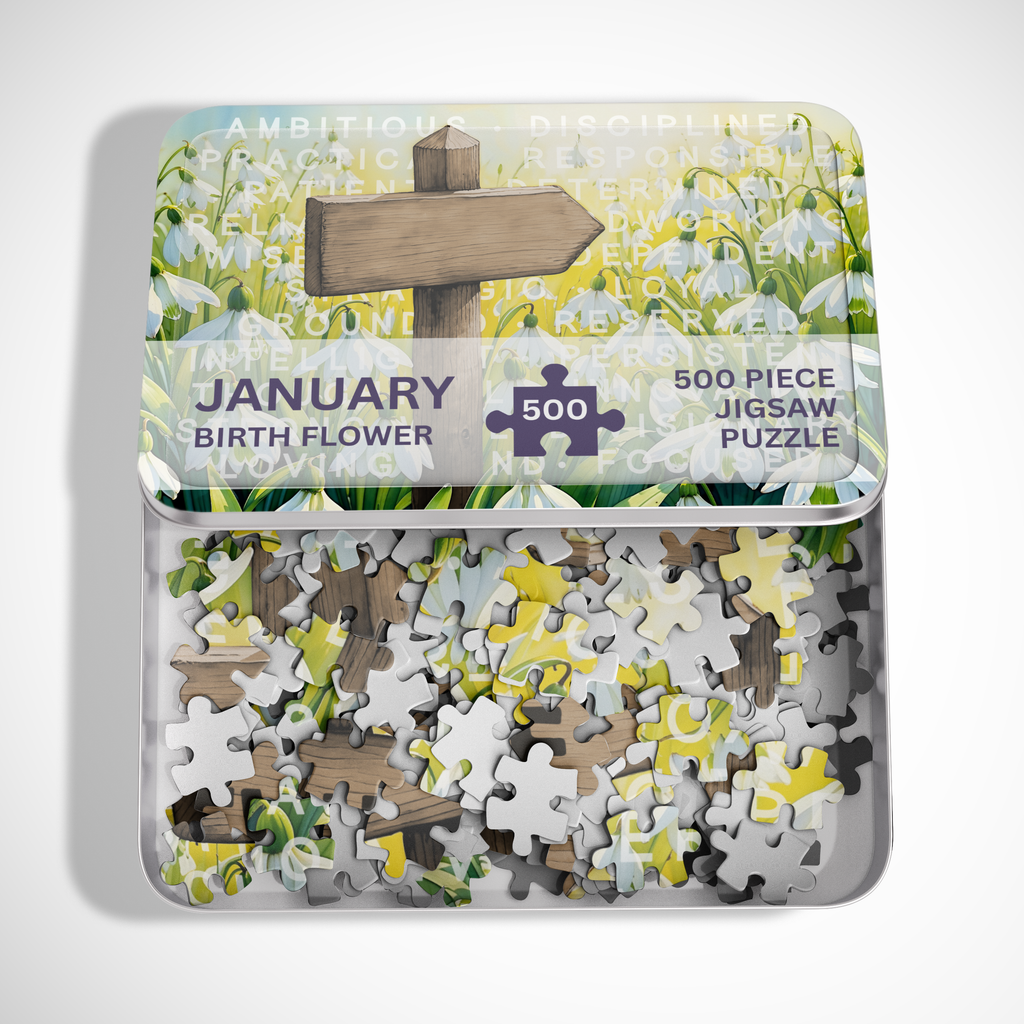 Personalised January Birthday Puzzle - 250/500 Pieces