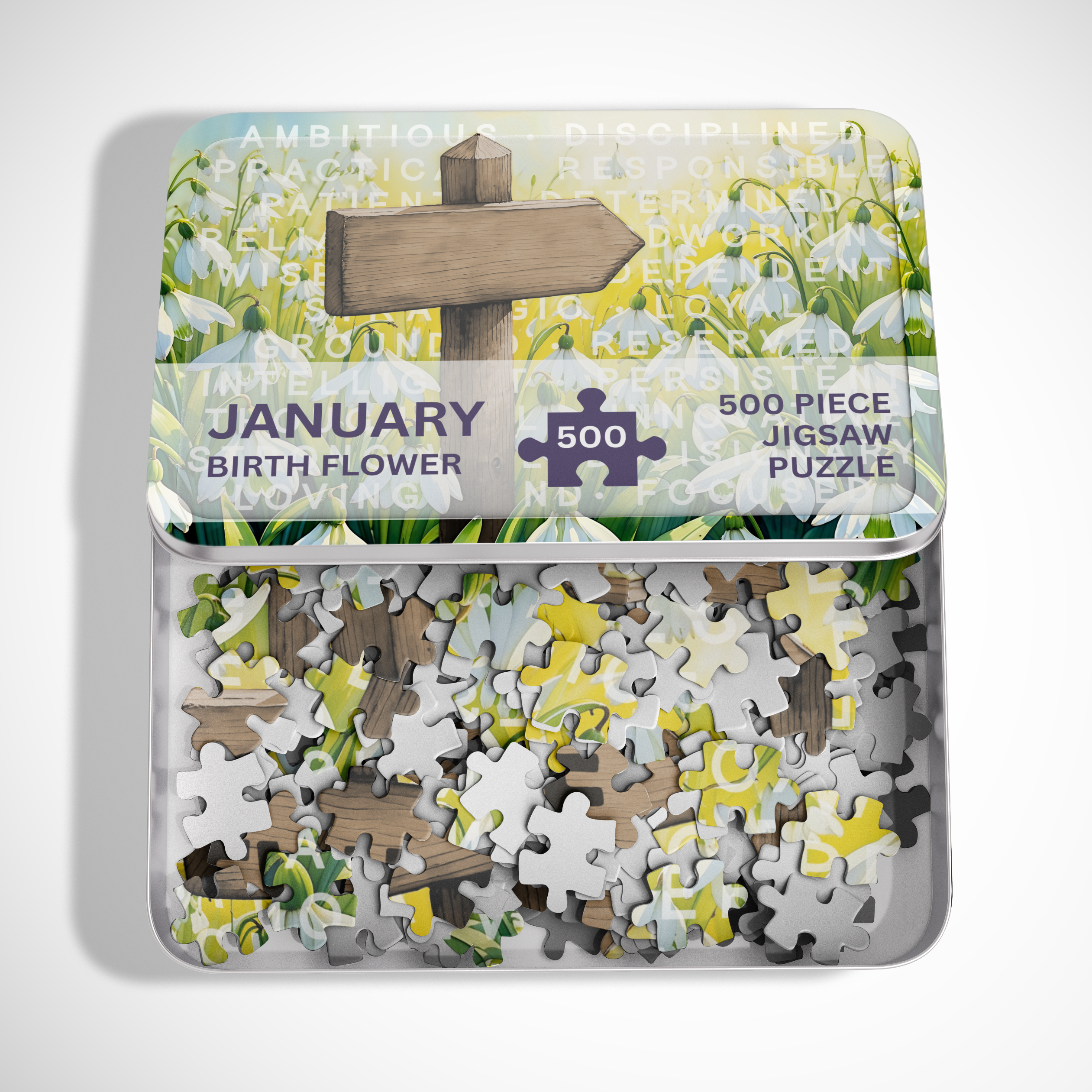 Personalised January Birthday Puzzle - 250/500 Pieces