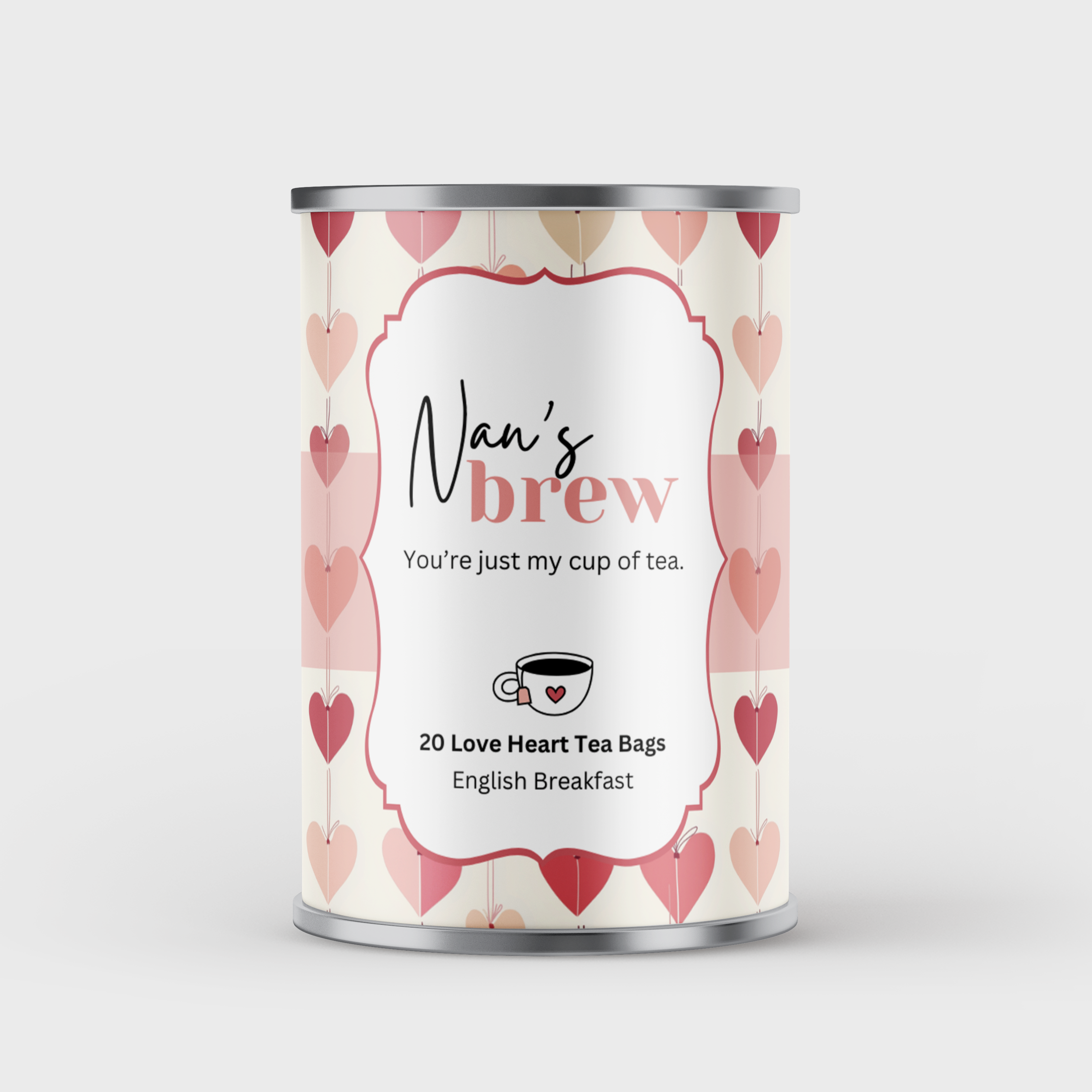 Personalised Tea Lovers Tin - English Breakfast Tea Bags