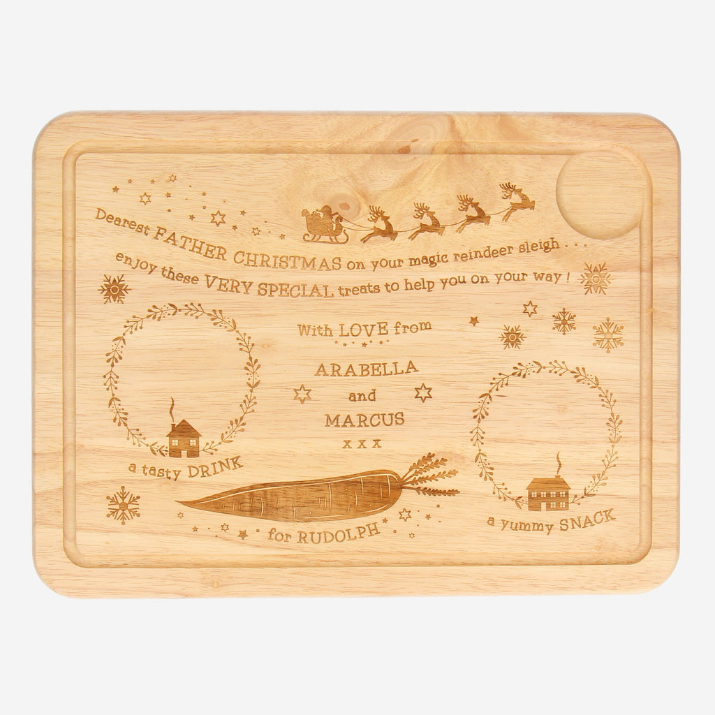 Personalised Laser Wooden Christmas Eve Treat Board | Santa Treat | Fun for Kids