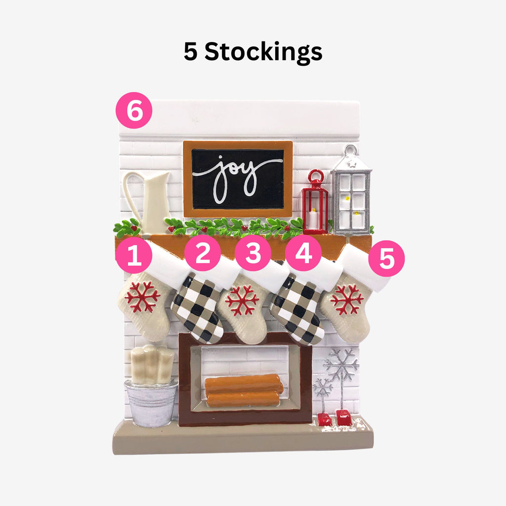 Personalised Christmas Bauble - Family Stockings design | Christmas Decor