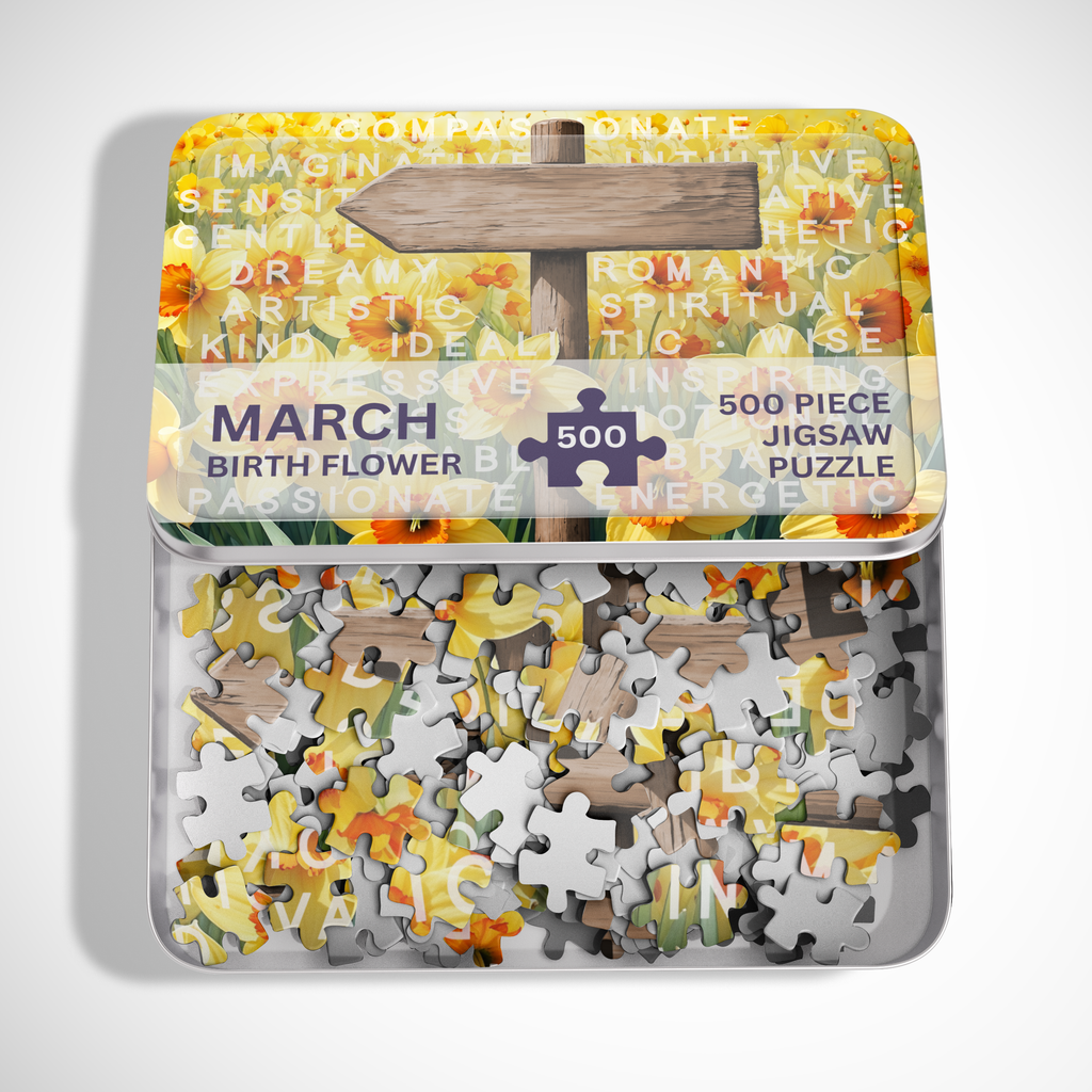 Personalised March Birthday Puzzle - 250/500 Pieces