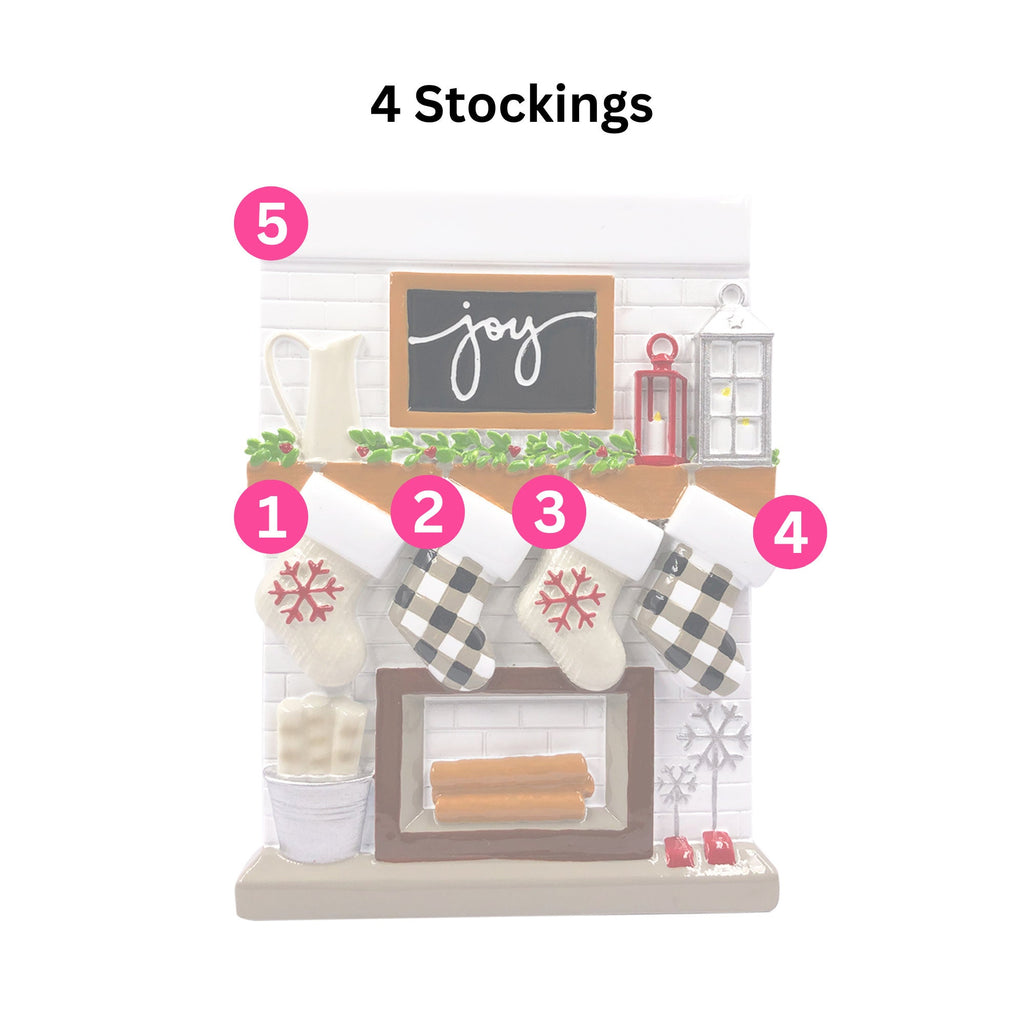 Personalised Stockings Christmas Ornament - Hanging Ornament | Holiday Ornament