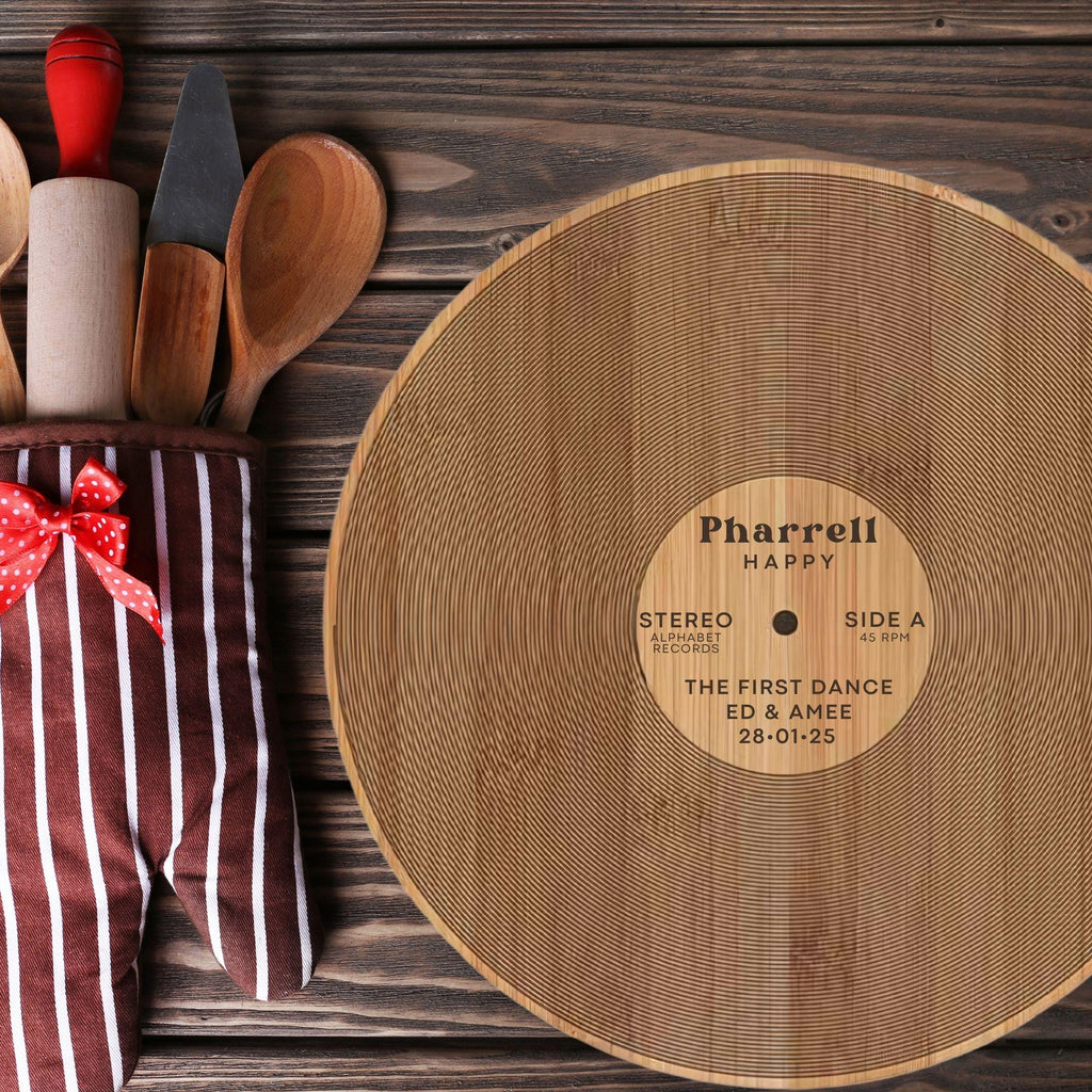 Vinyl Record Chopping Board - Personalised Wedding Gift | First Dance Song | Wedding Gift