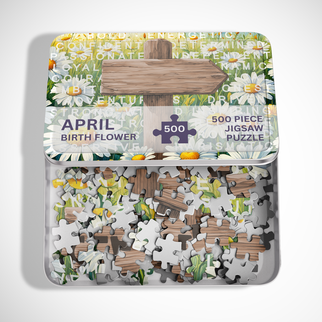 Personalised April Birthday Puzzle - 250/500 Pieces