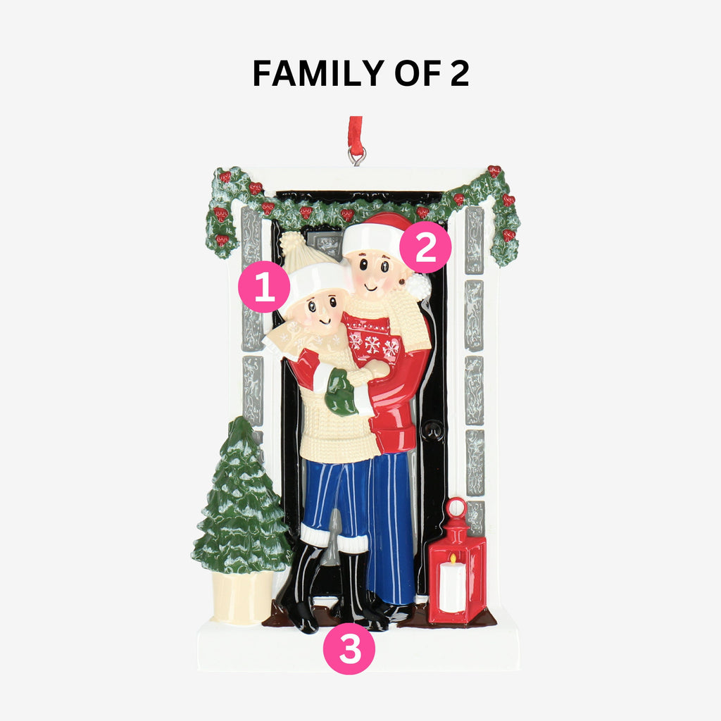 Farm House Christmas Tree Bauble - Add Five Names | Christmas Decor