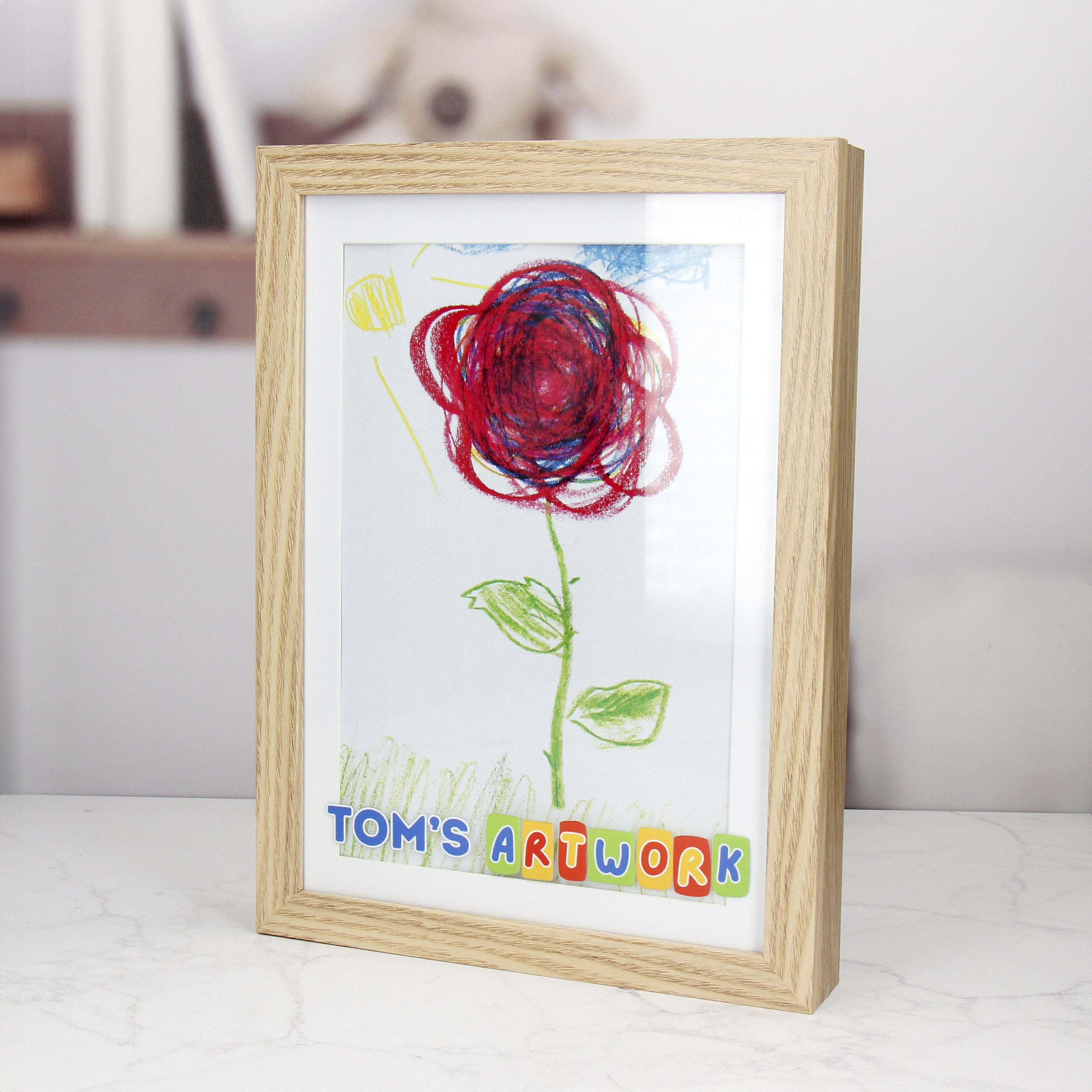 Kid’s Personalised Wooden Artwork Display - Playroom Wall Art | Children’s Painting Storage