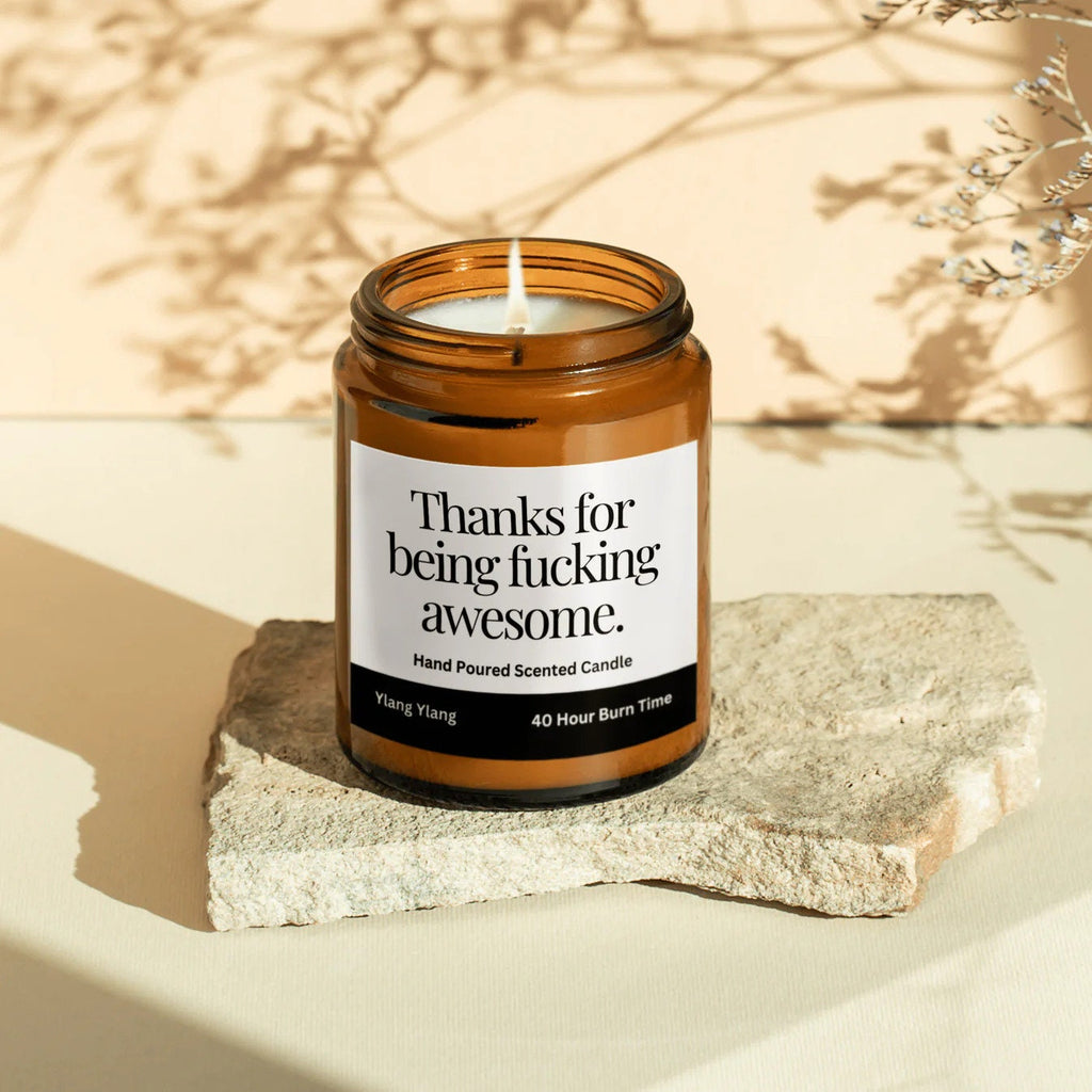 Personalised Thank You For Being F*cking Awesome Candle