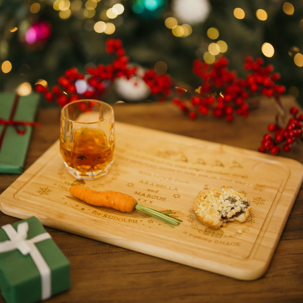 Personalised Laser Wooden Christmas Eve Treat Board | Santa Treat | Fun for Kids