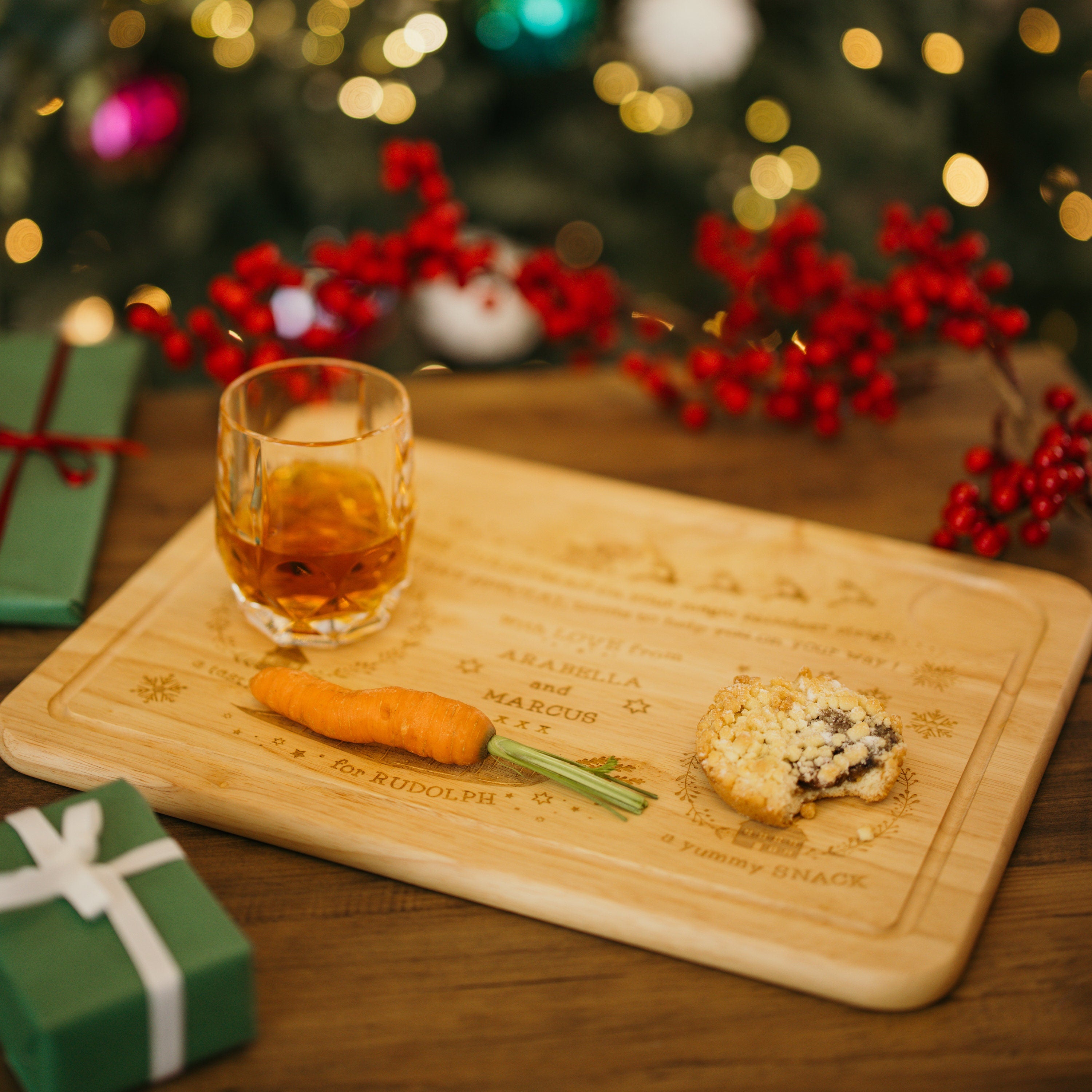 Personalised Laser Wooden Christmas Eve Treat Board | Santa Treat | Fun for Kids
