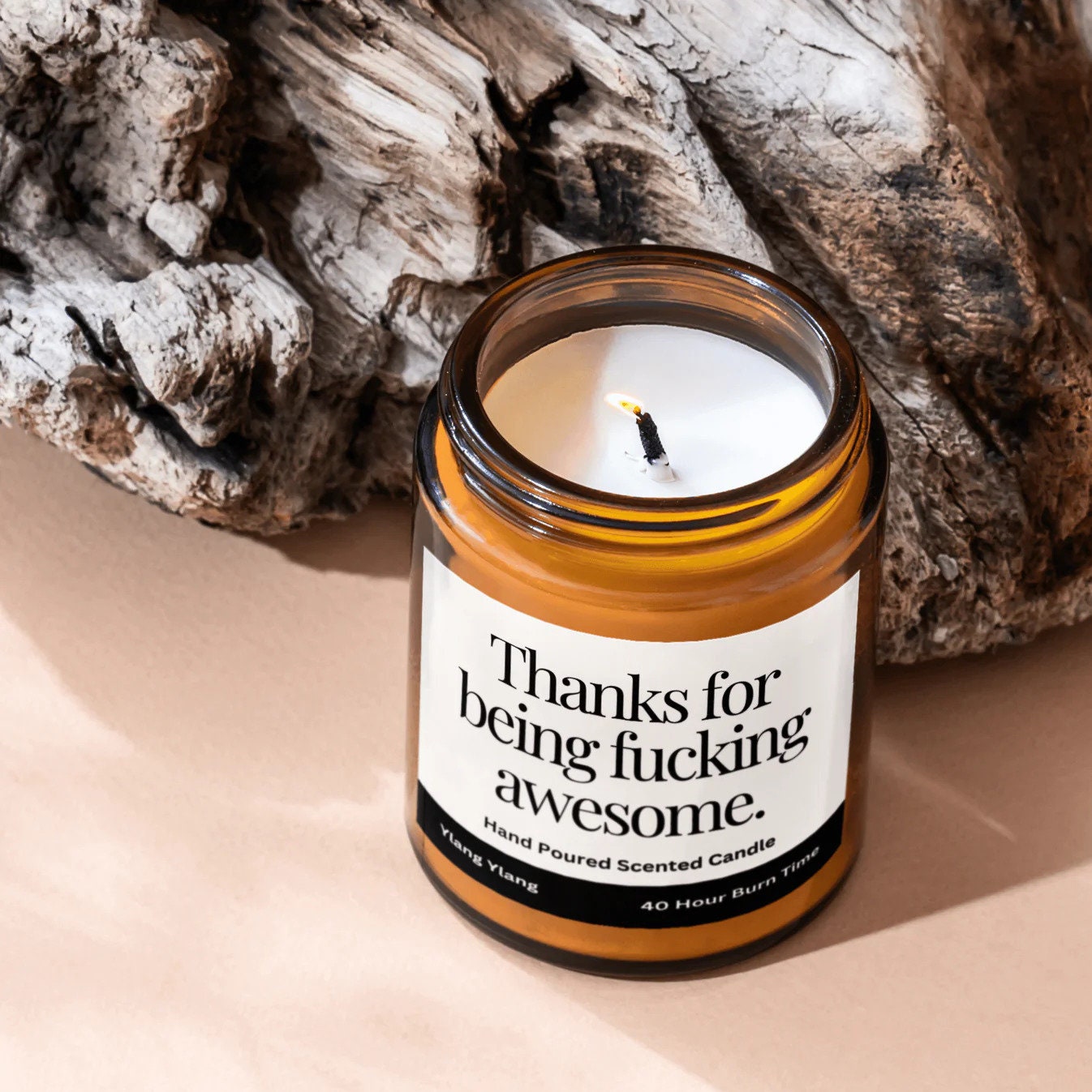 Personalised Thank You For Being F*cking Awesome Candle