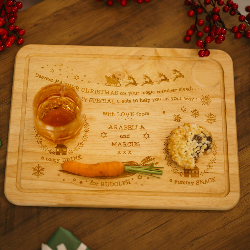 Personalised Laser Wooden Christmas Eve Treat Board | Santa Treat | Fun for Kids