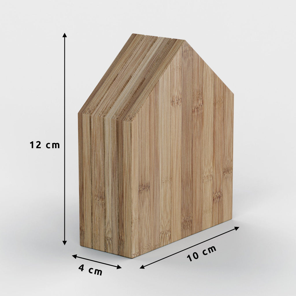 Personalised New Home Wooden Coasters - House Shaped Design