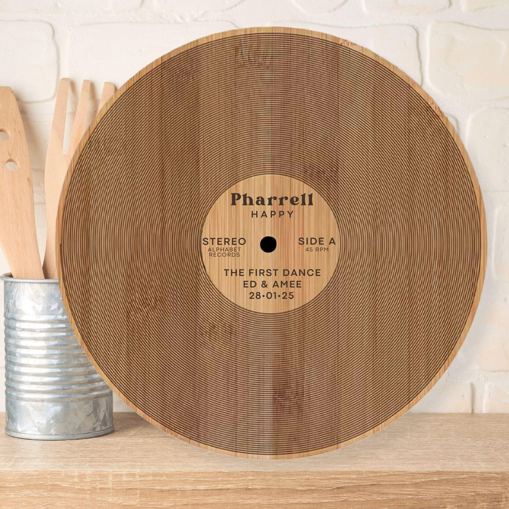 Vinyl Record Chopping Board - Personalised Wedding Gift | First Dance Song | Wedding Gift