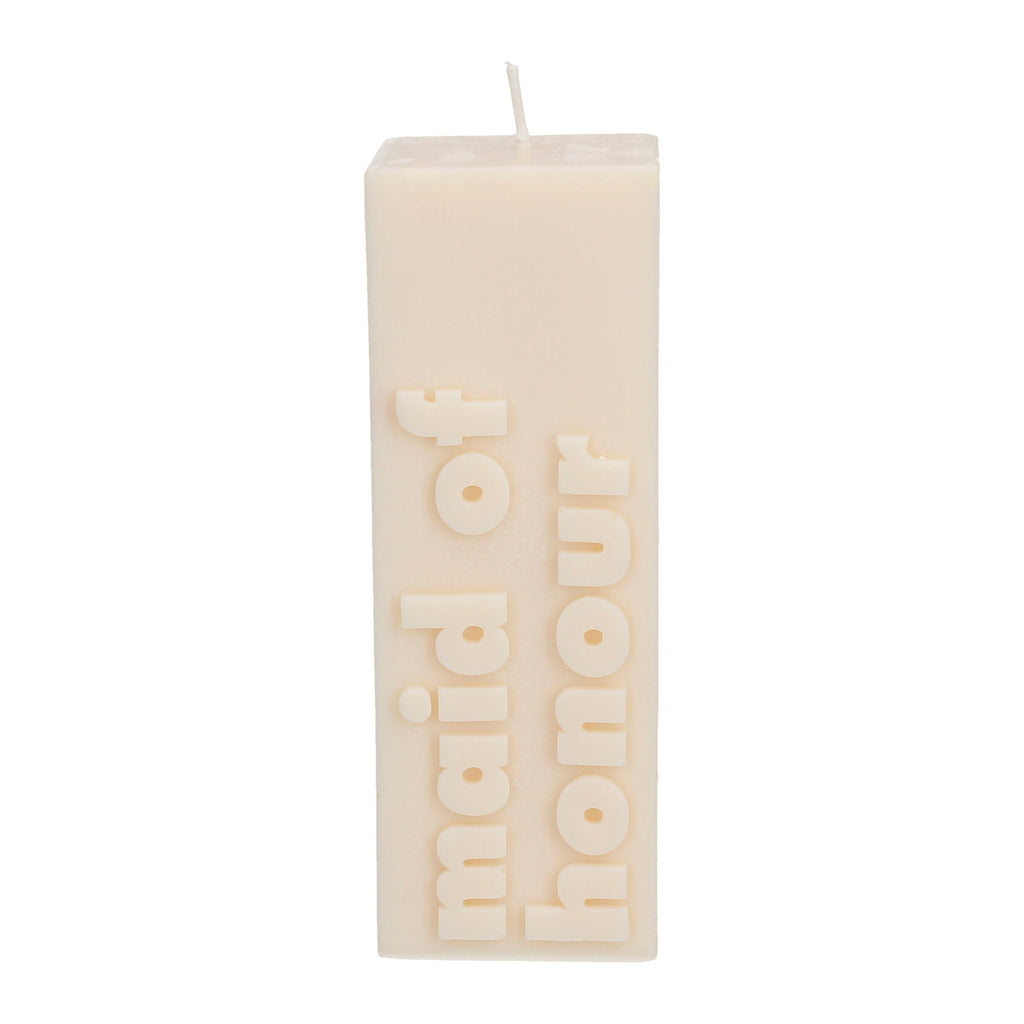 Maid of Honour Candle - Debossed Design | Pink & Cream | Perfect Maid of Honour Gift | Soy Wax
