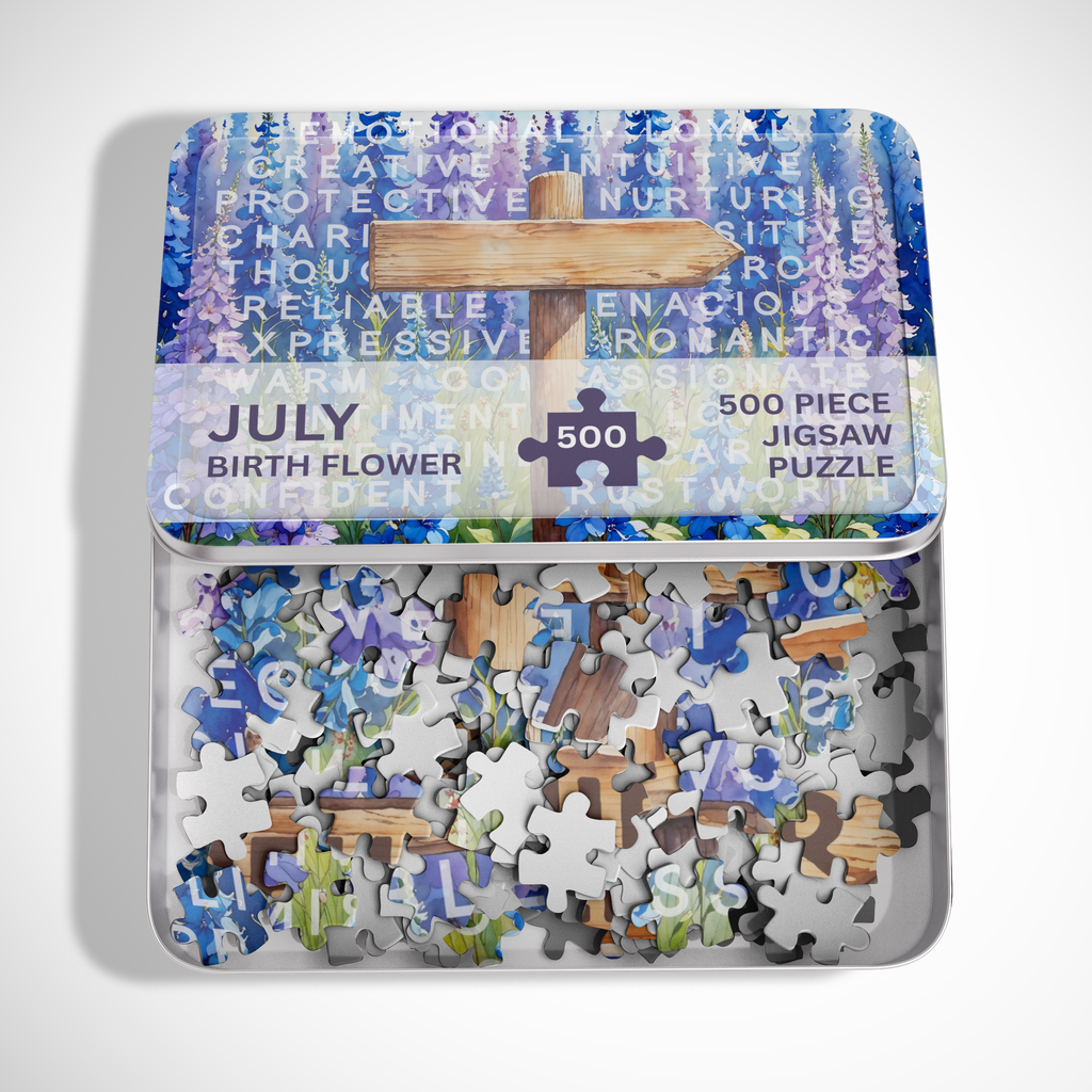Personalised July Birthday Puzzle - 250/500 Pieces