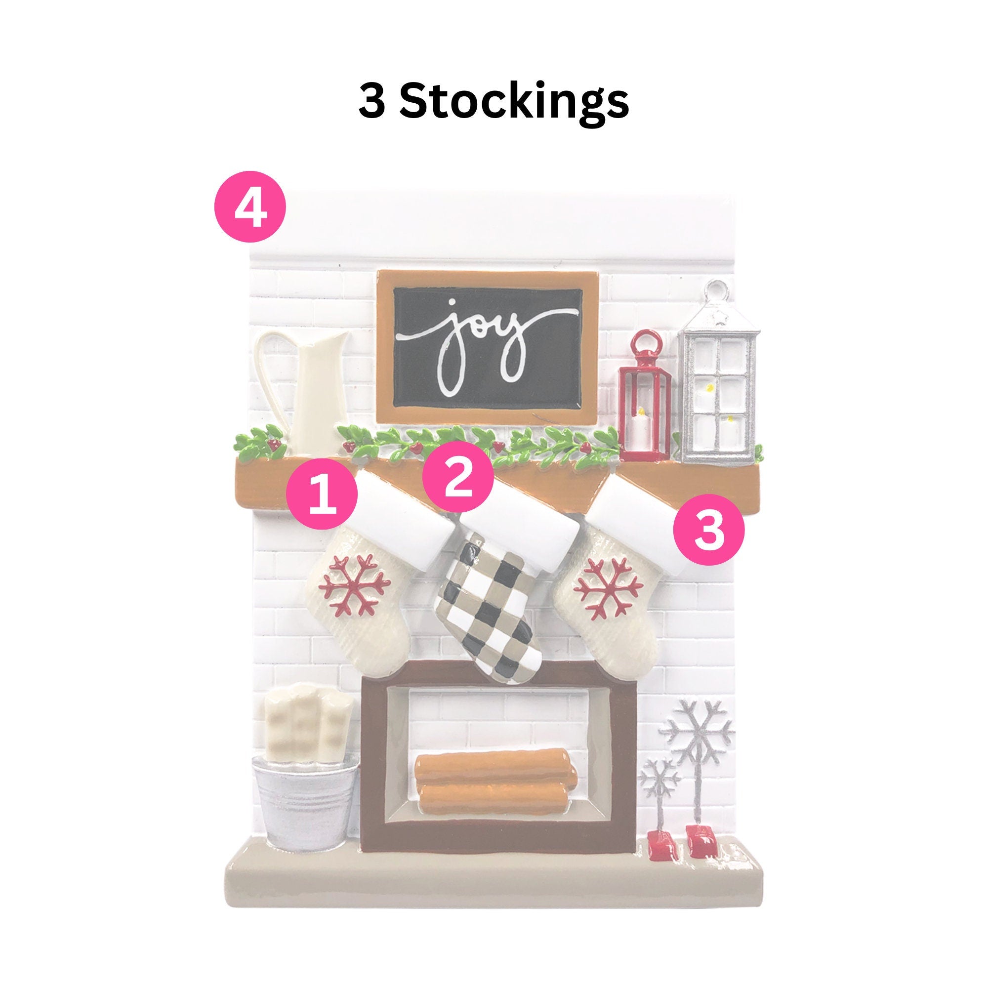 Personalised Stockings Christmas Ornament - Hanging Ornament | Holiday Ornament