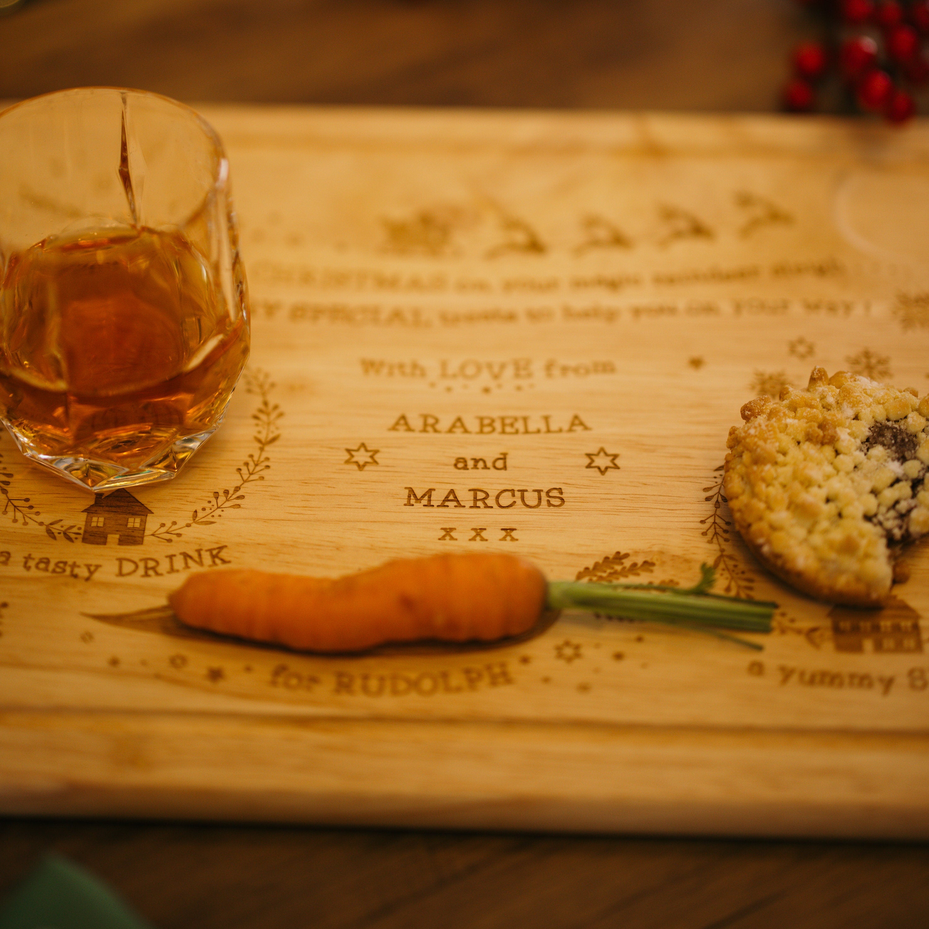 Personalised Laser Wooden Christmas Eve Treat Board | Santa Treat | Fun for Kids