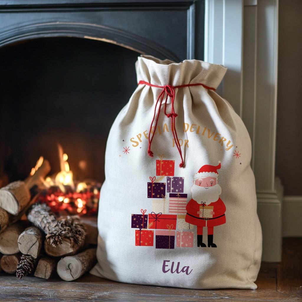 Personalised Christmas Sack - Santa Special Delivery | Christmas Toy Sack for Kids | Small/Large