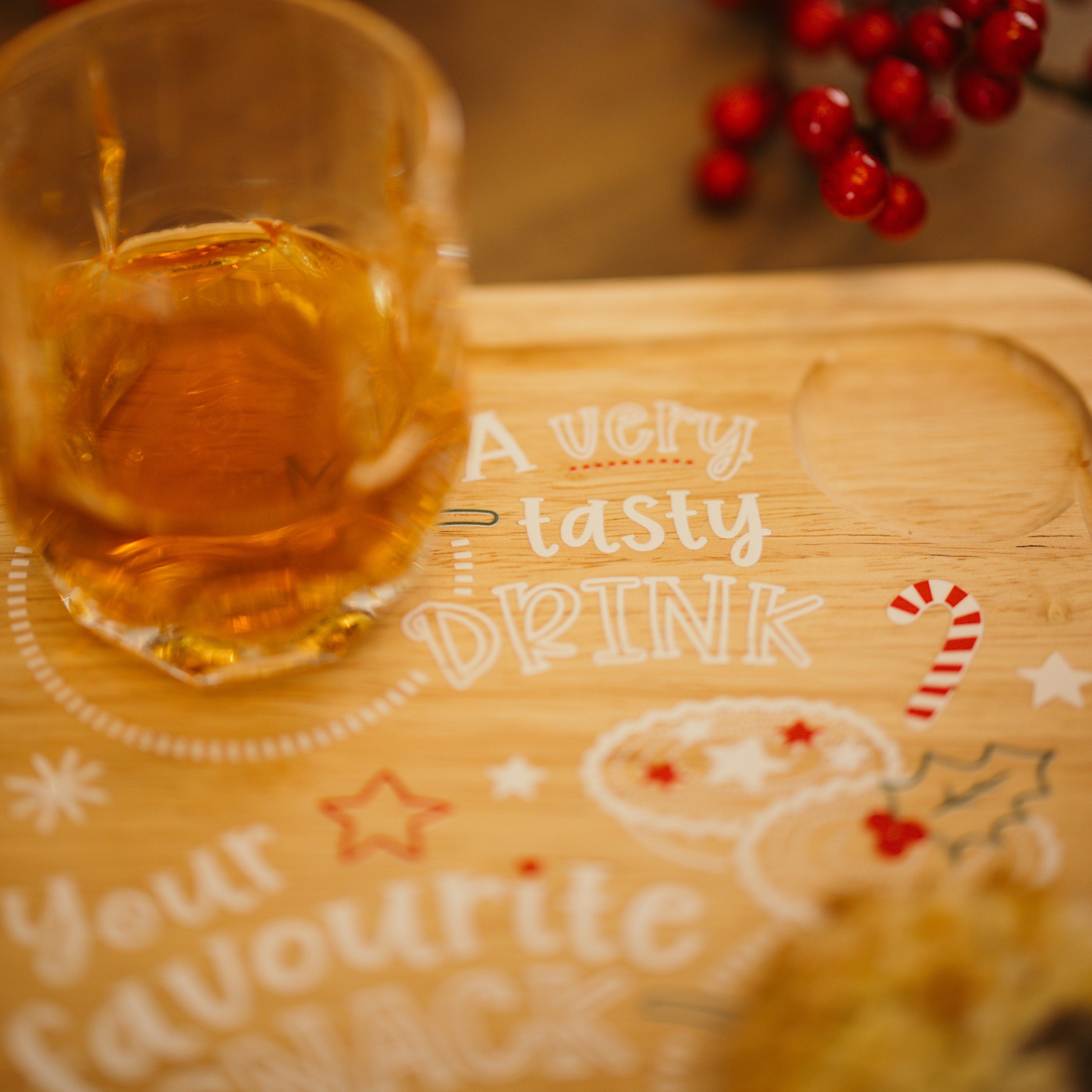 Personalised Christmas Eve Wooden Treat Board for Santa