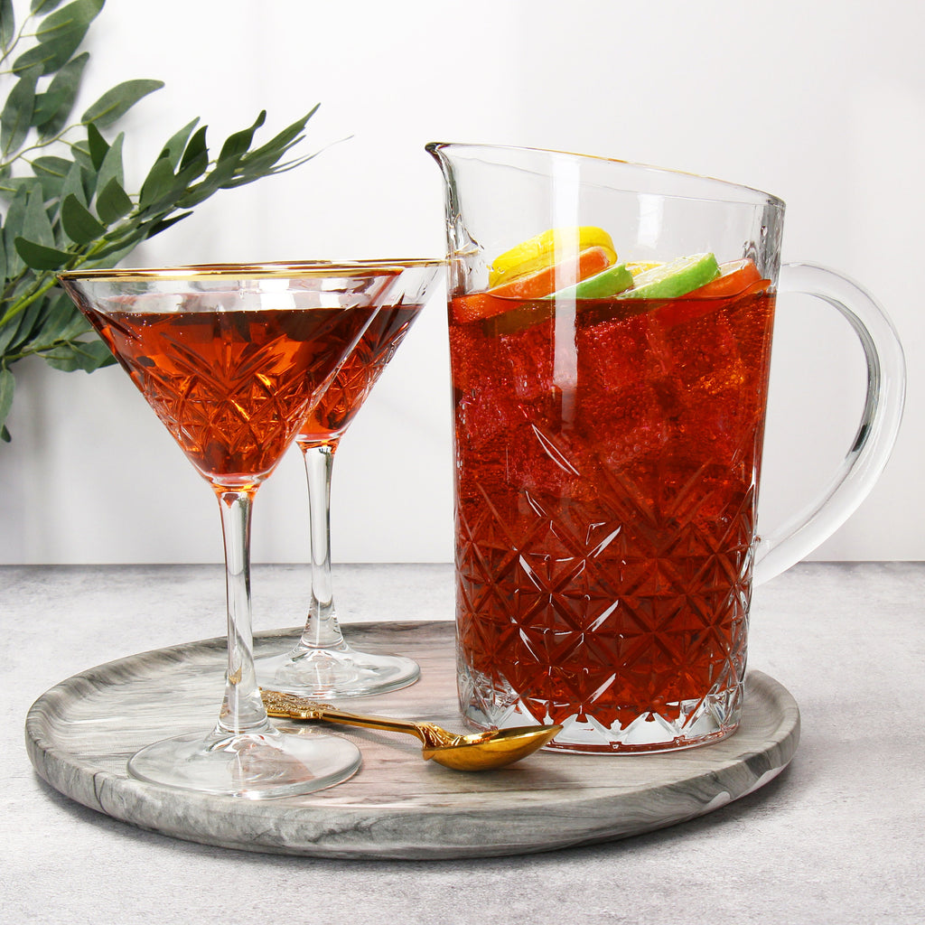 Engraved Gold Cocktail Glasses - Twin Pack | Wedding Gift | Birthday Gift | Anniversary Gift