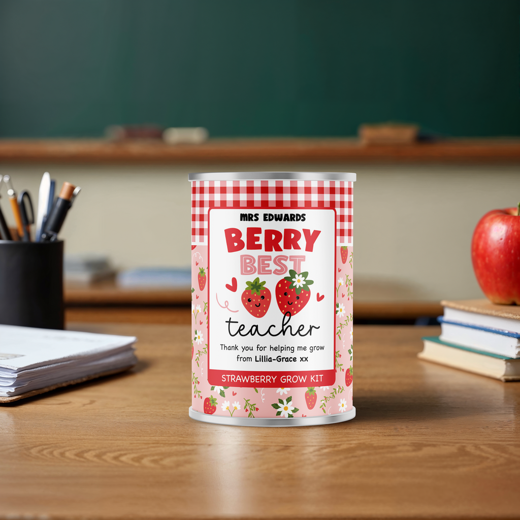 Personalised Teacher Gift - Grow Your Own Strawberries