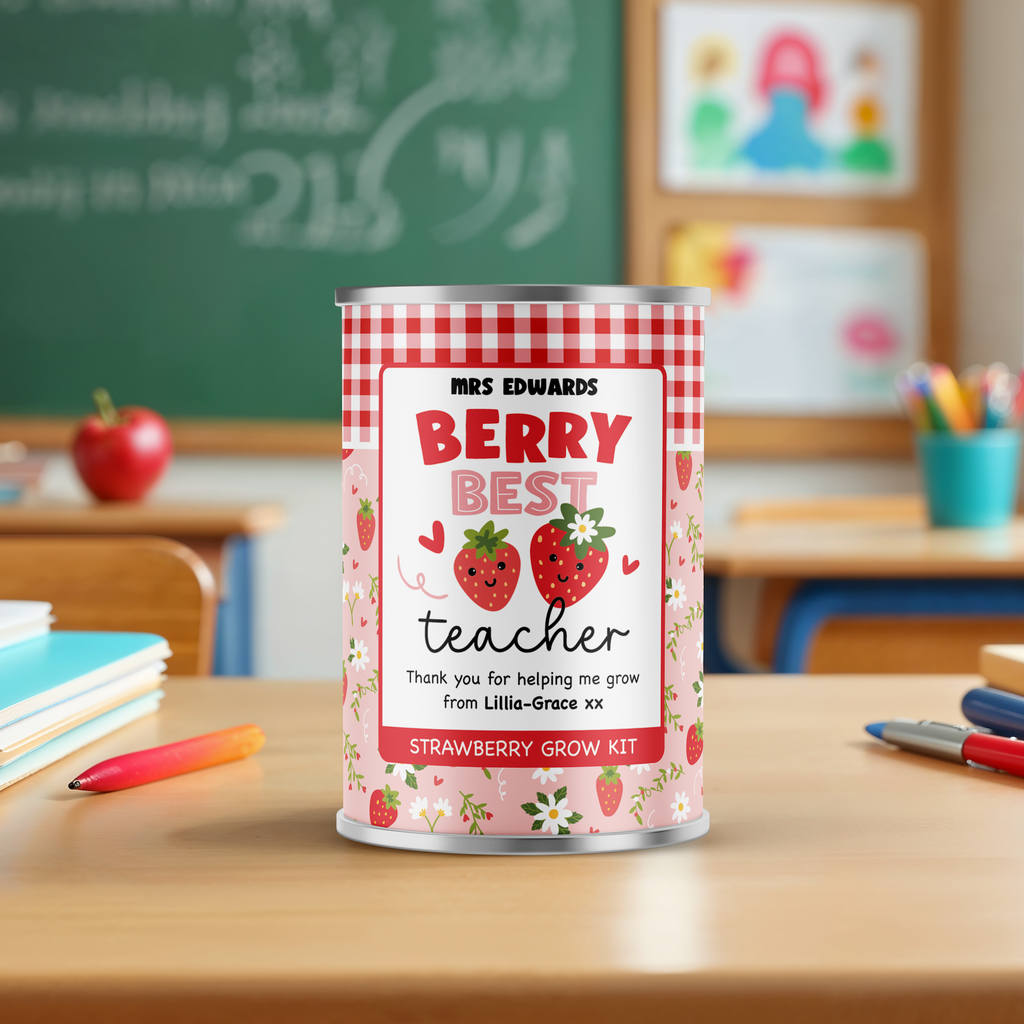 Personalised Teacher Gift - Grow Your Own Strawberries