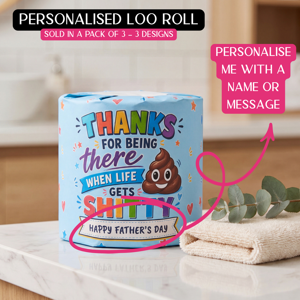 Fathers Day Gift Ideas - Dad's Personalised Funny Toilet Roll (3 Pack)