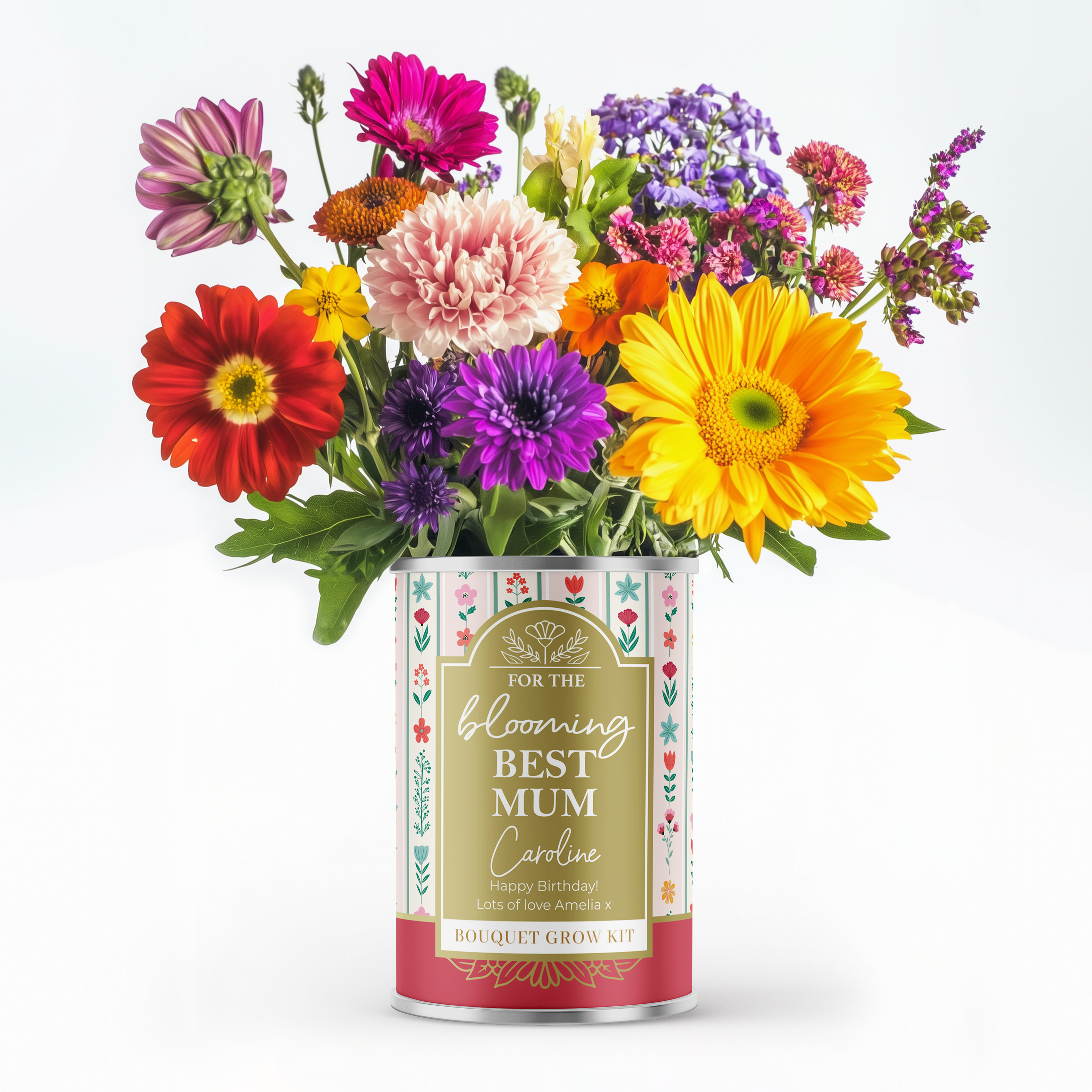 Personalised Blooming Best Mum Flower Tin - Birthday Gift For Mum | Mother Gift
