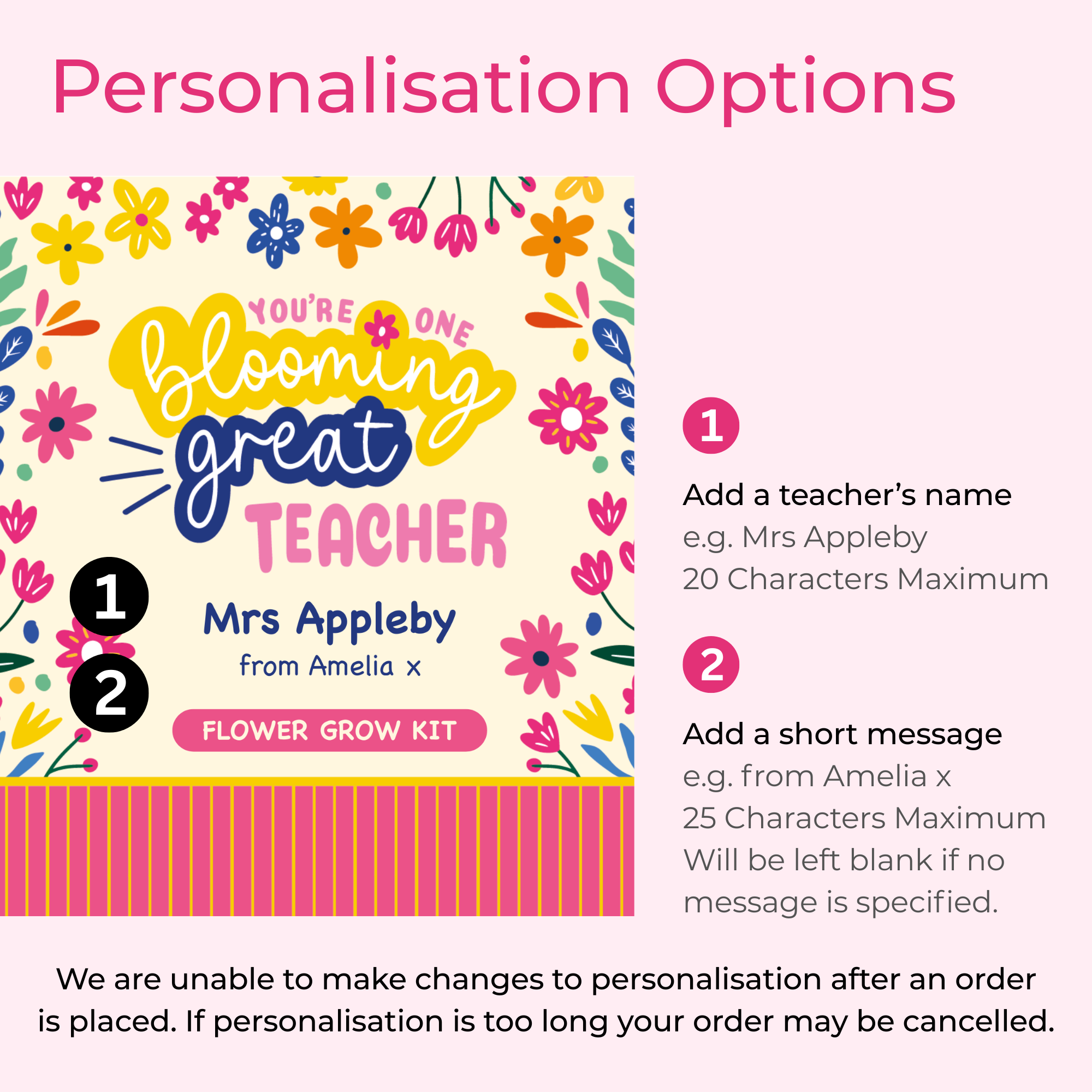 Personalised Teacher Gift - Blooming Great Teacher