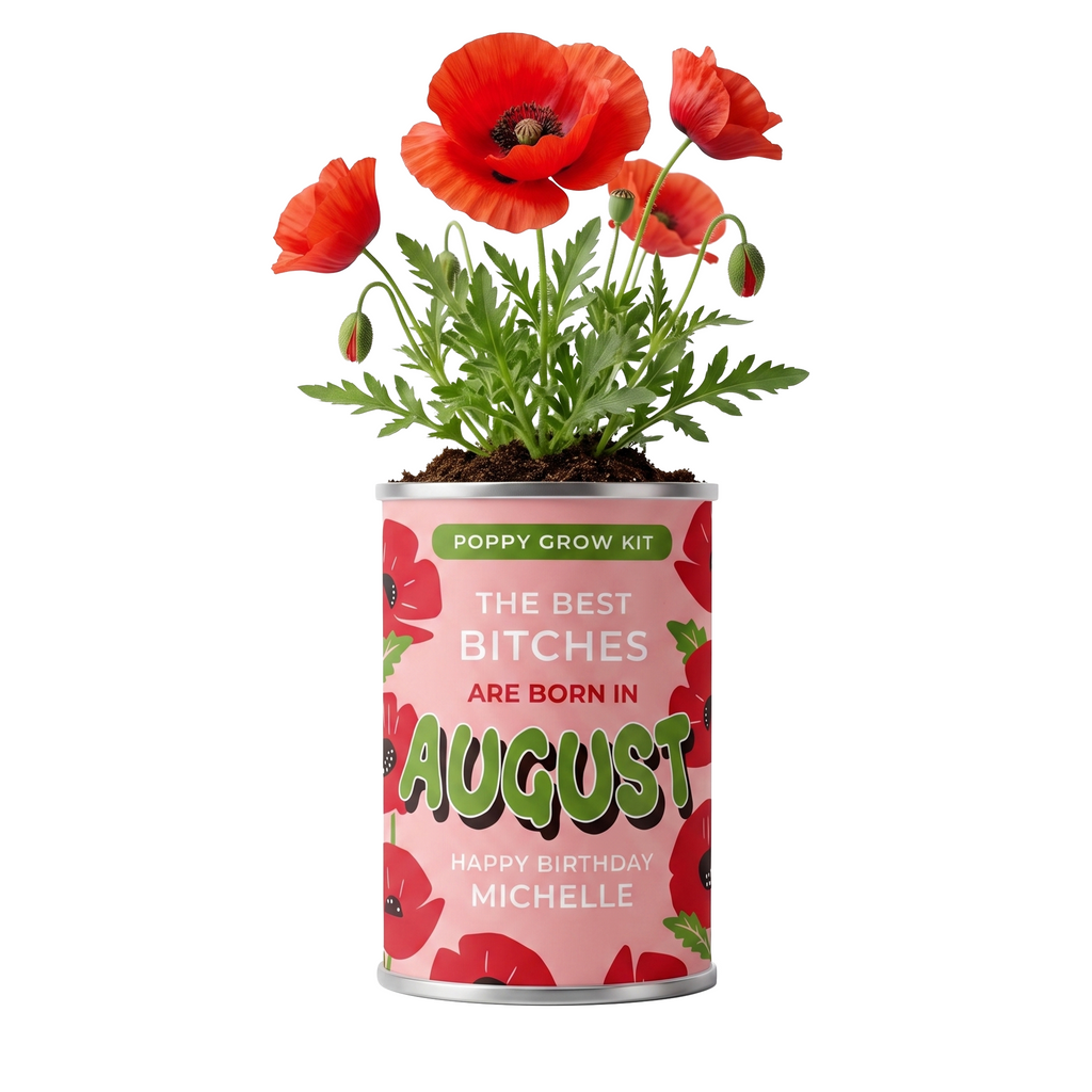August Birth Flower Grow Your Own Poppy Flower Gift